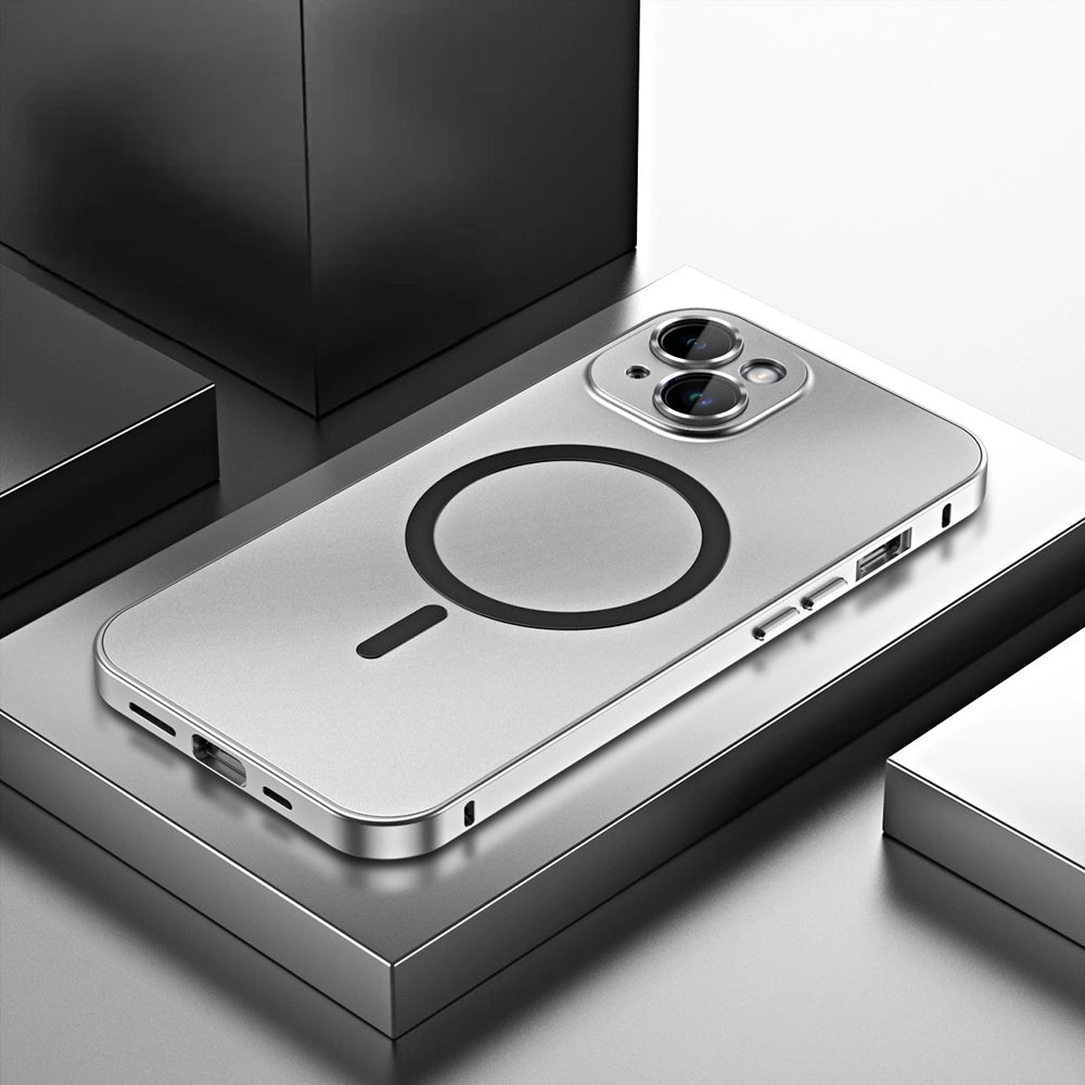 FusionSnap Aluminum MagSafe iPhone Case - Durable Protective Cover for iPhone 12/13/14/15 Pro Max - Slim & Lightweight Metal Design - Perfect for Everyday Use, Travel & Work