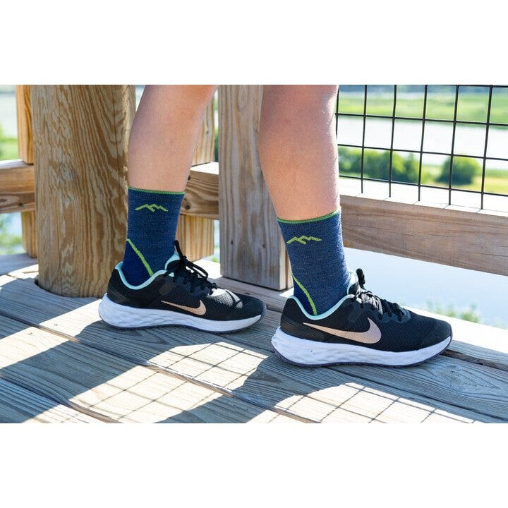 DARN TOUGH Light Hiker Micro Crew Lightweight Hiking Socks for Kids - Moisture-Wicking & Comfortable for Outdoor Adventures, School & Daily Wear