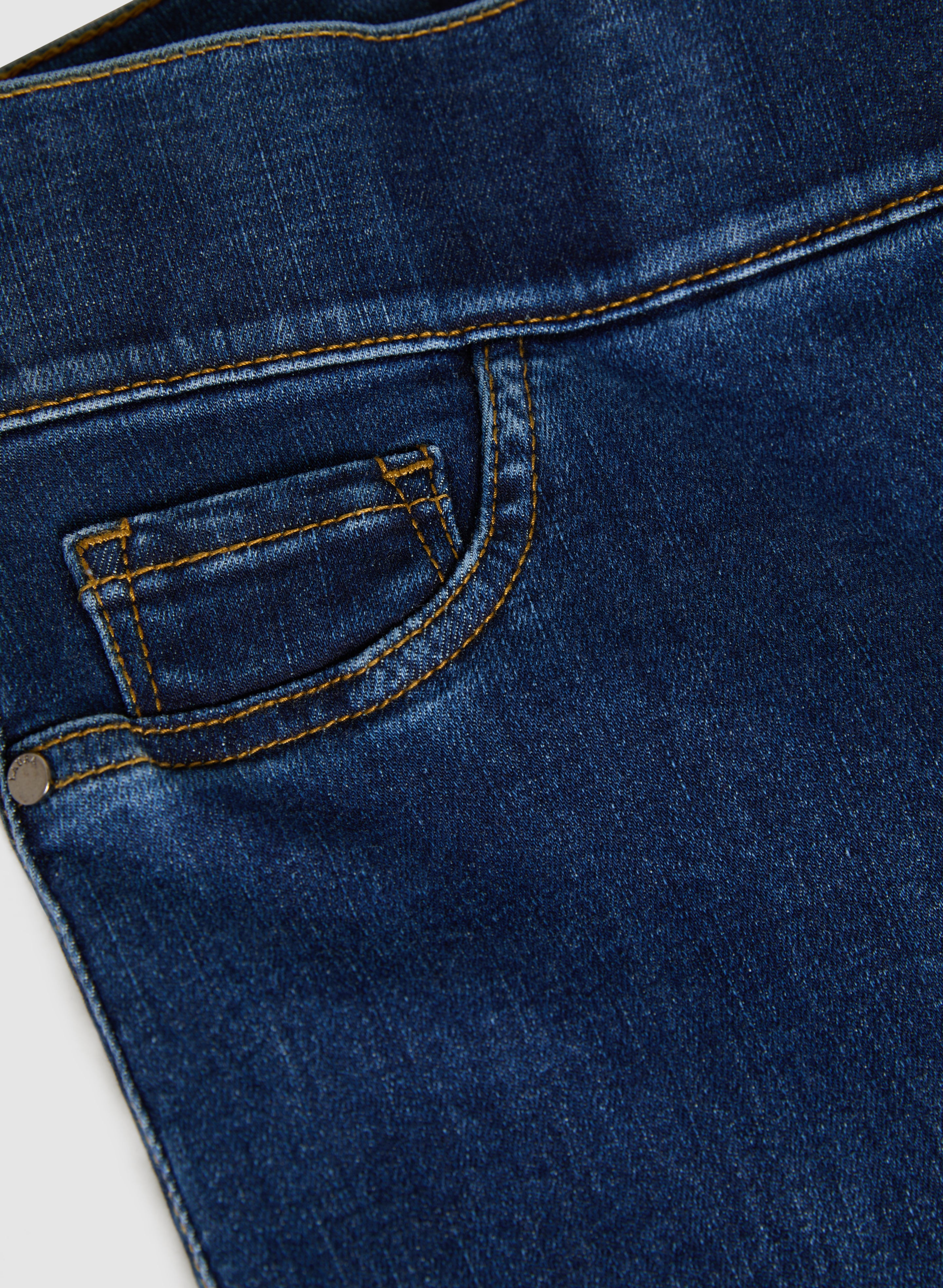 Flare Leg Pull On Jeans for Women - Stretchy High Waist Bootcut Denim Pants - Comfortable & Stylish for Casual Wear, Office, and Night Out