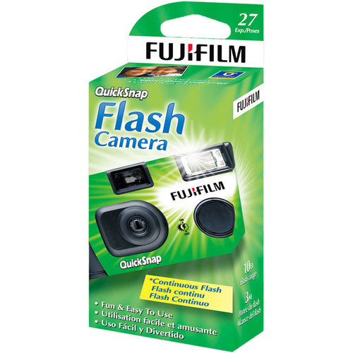 Fujifilm Quicksnap Flash 400 Disposable Camera - 27 Exposures, One-Time Use Film Camera for Travel, Parties & Weddings | Perfect for Vacation Memories & Special Events