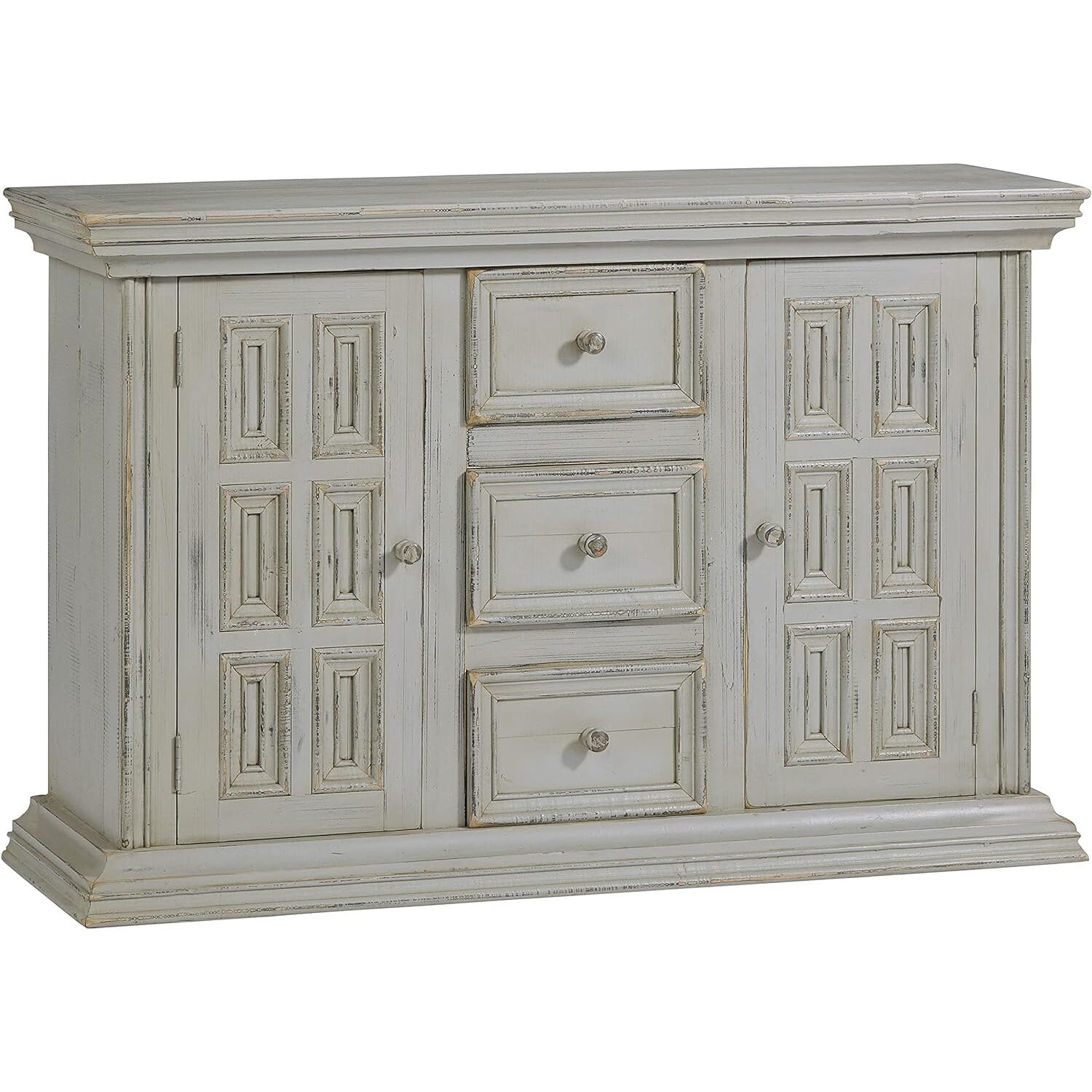Progressive Furniture Rory Accent Credenza Console Table in Gray - Stylish Entryway & Living Room Storage Solution