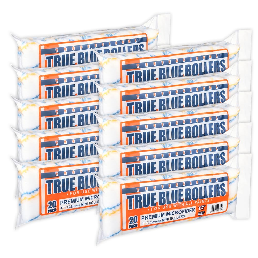 True Blue 4 Inch Professional Paint Roller Covers - 1/2