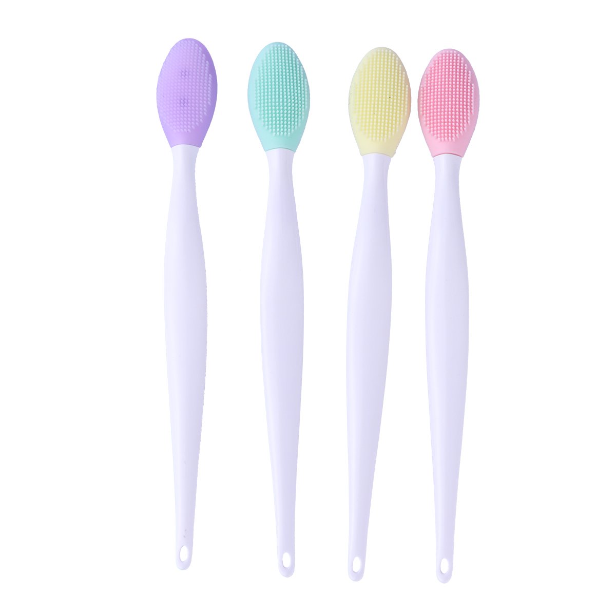 4Pcs Soft Silicone Finger Toothbrush for Dogs & Cats - Dual-Sided Pet Dental Care Brush Set (Pink, Green, Yellow, Purple) - Perfect for At-Home Pet Teeth Cleaning & Oral Hygiene Maintenance