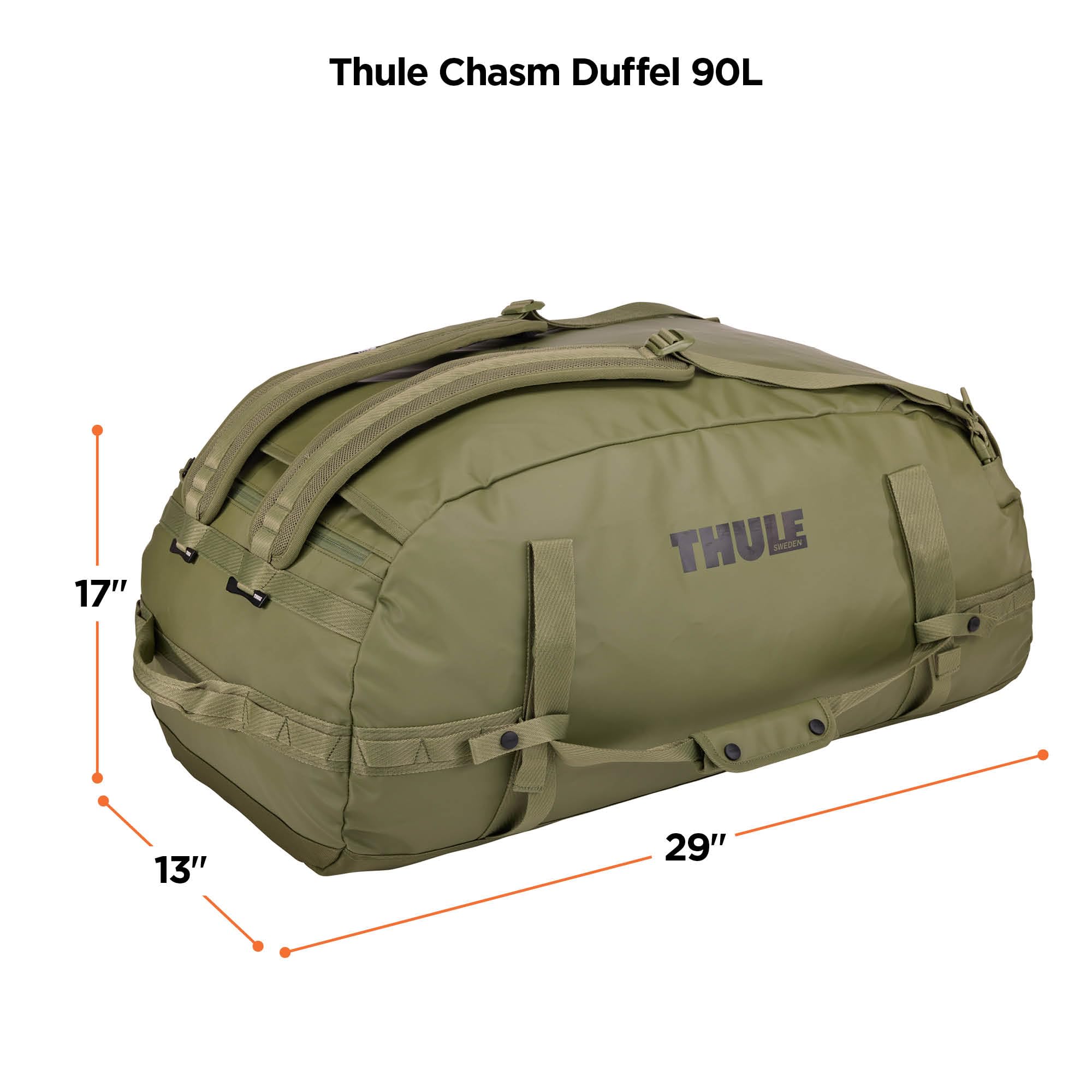 Thule Chasm Duffel Bag - Waterproof Travel Duffel Bag for Outdoor Adventures, Camping & Gym - Durable Carry-On Luggage with Shoulder Strap (Perfect for Hiking, Beach Trips & Sports Gear)