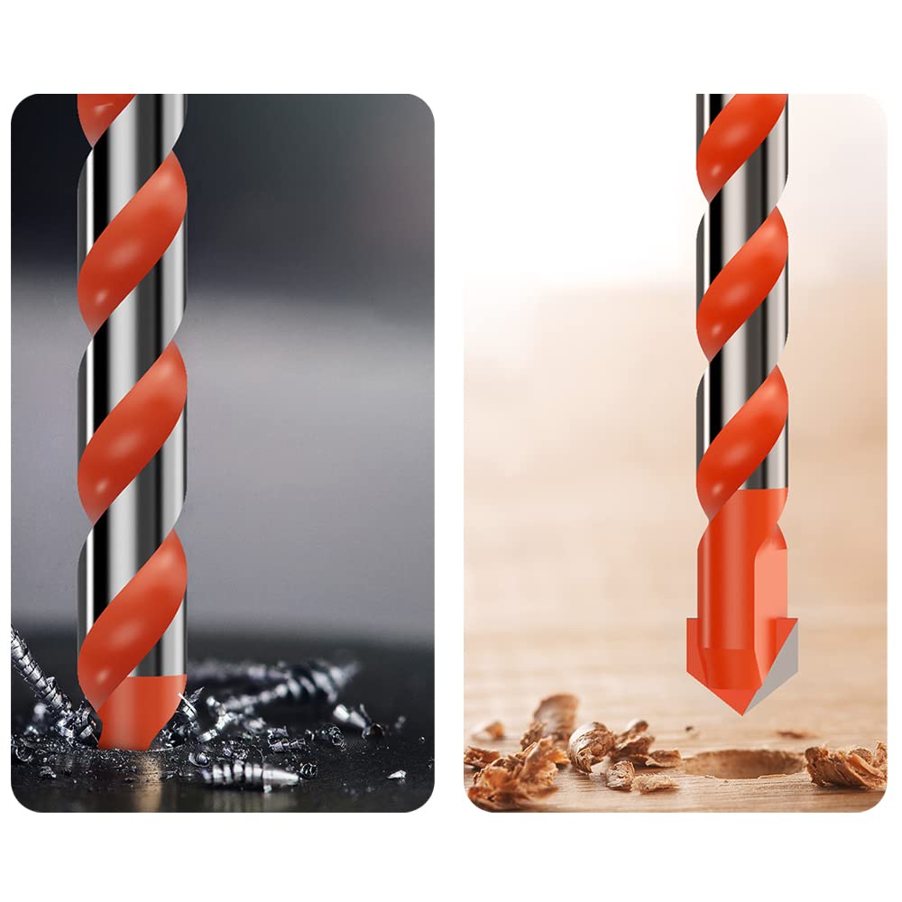 Premium Tungsten Carbide Tile Drill Bits Set – Multi-Purpose Triangle Drill Bits for Concrete, Ceramic, Glass, Brick, Plastic & Wood – Ideal for Home Renovation, DIY Projects & Professional Construction Work (Color: C)
