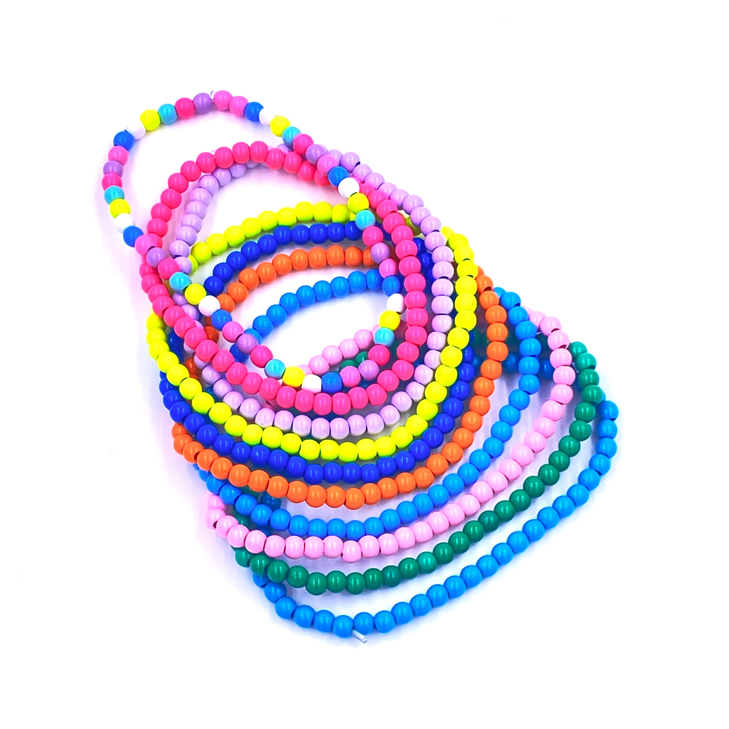 Ashley Gold Stainless Steel Colorful Enamel Ball Beaded Stretch Bracelet for Women - Fashion Jewelry Gift for Birthday, Party & Everyday Wear