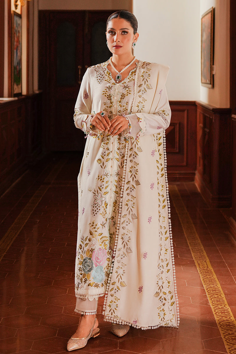 IVORY GARDEN 3-Piece Satin Embroidered Women's Suit Set - Elegant Formal Outfit for Weddings, Parties & Special Occasions