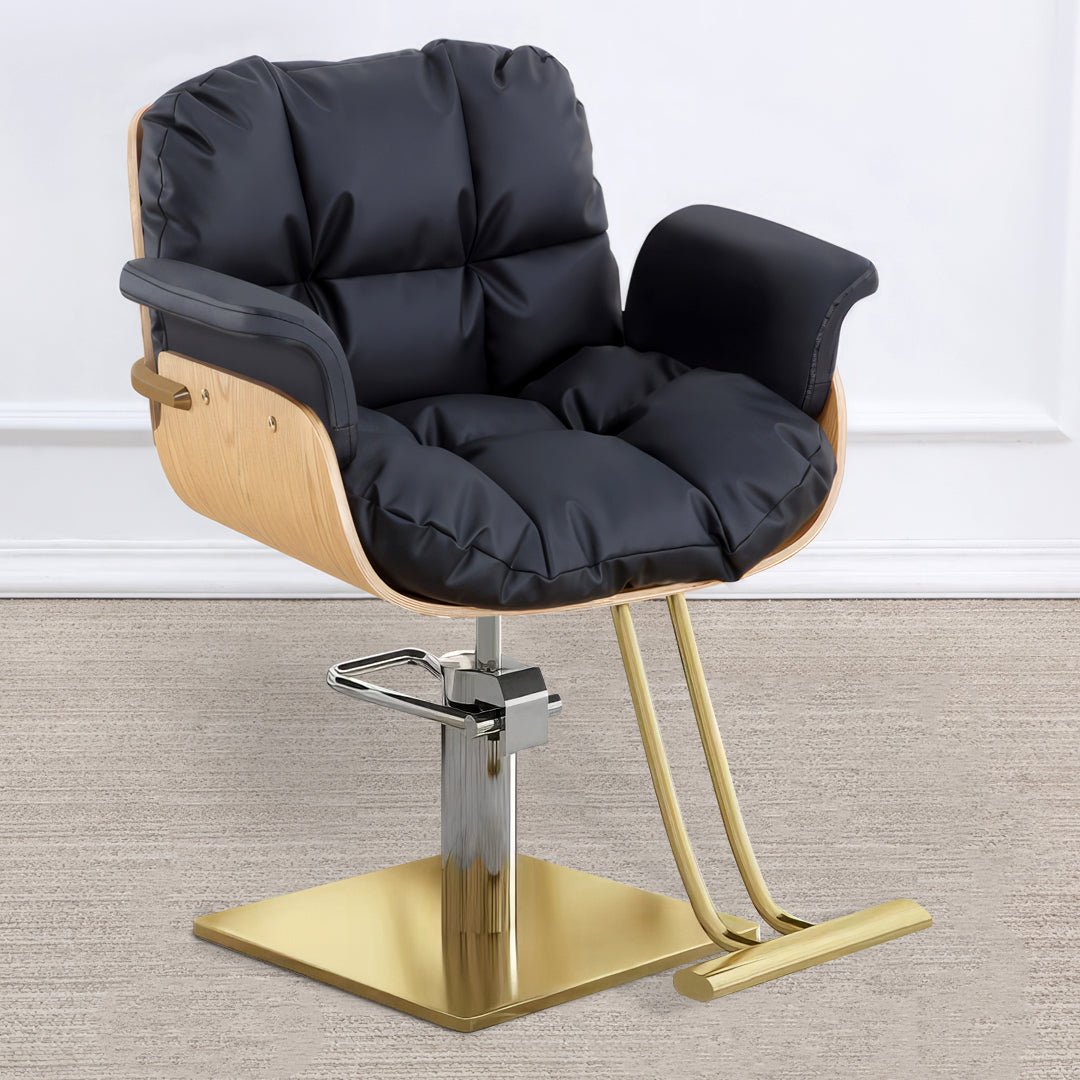 Greenlife Modern Hydraulic Styling Chair - Adjustable Height Salon & Office Chair with 360° Swivel, Ergonomic Design for Hairdressing, Makeup, Tattoo & Home Office Use