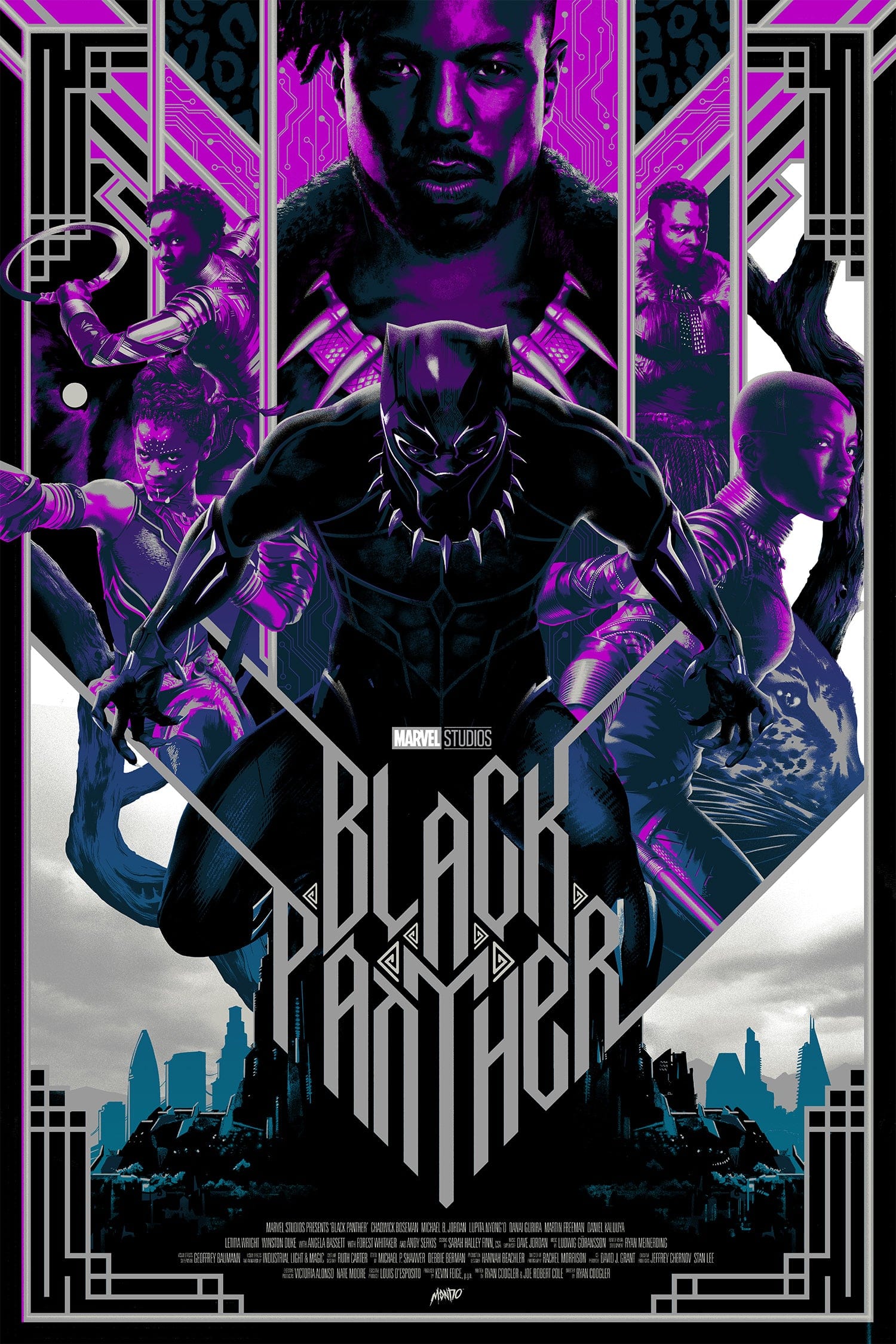 Black Panther (Variant) Poster - Premium Marvel Movie Wall Art for Home Theater, Bedroom & Office Decor