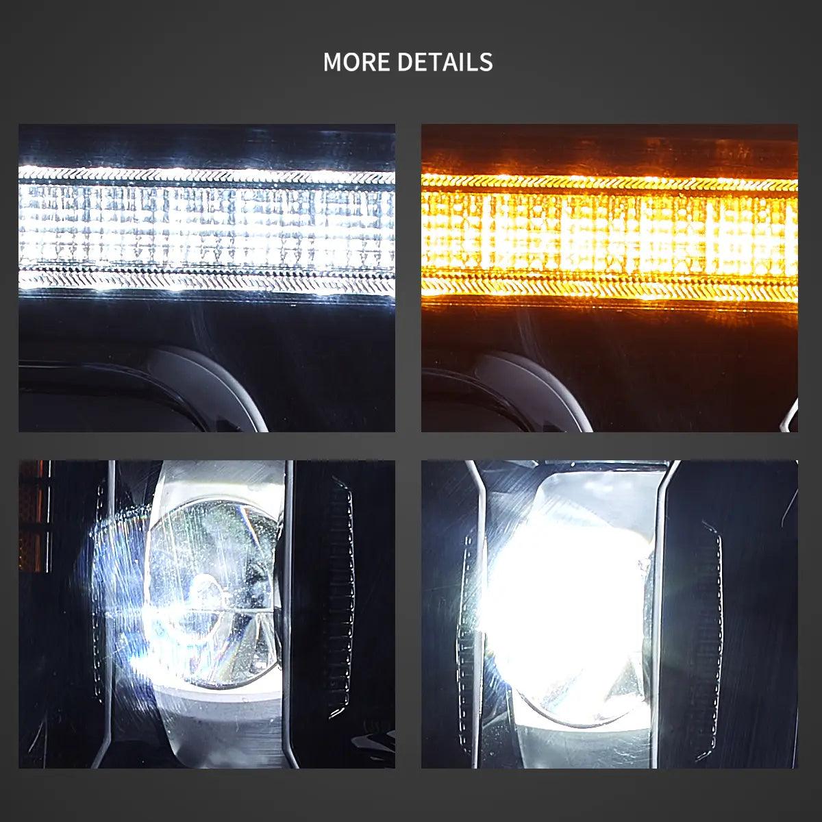 LED Headlight Assembly Compatible with 2017-2019 Ford F250 F350 F450 F550 Super Duty - High Performance Replacement Headlights for Off-Road & Night Driving