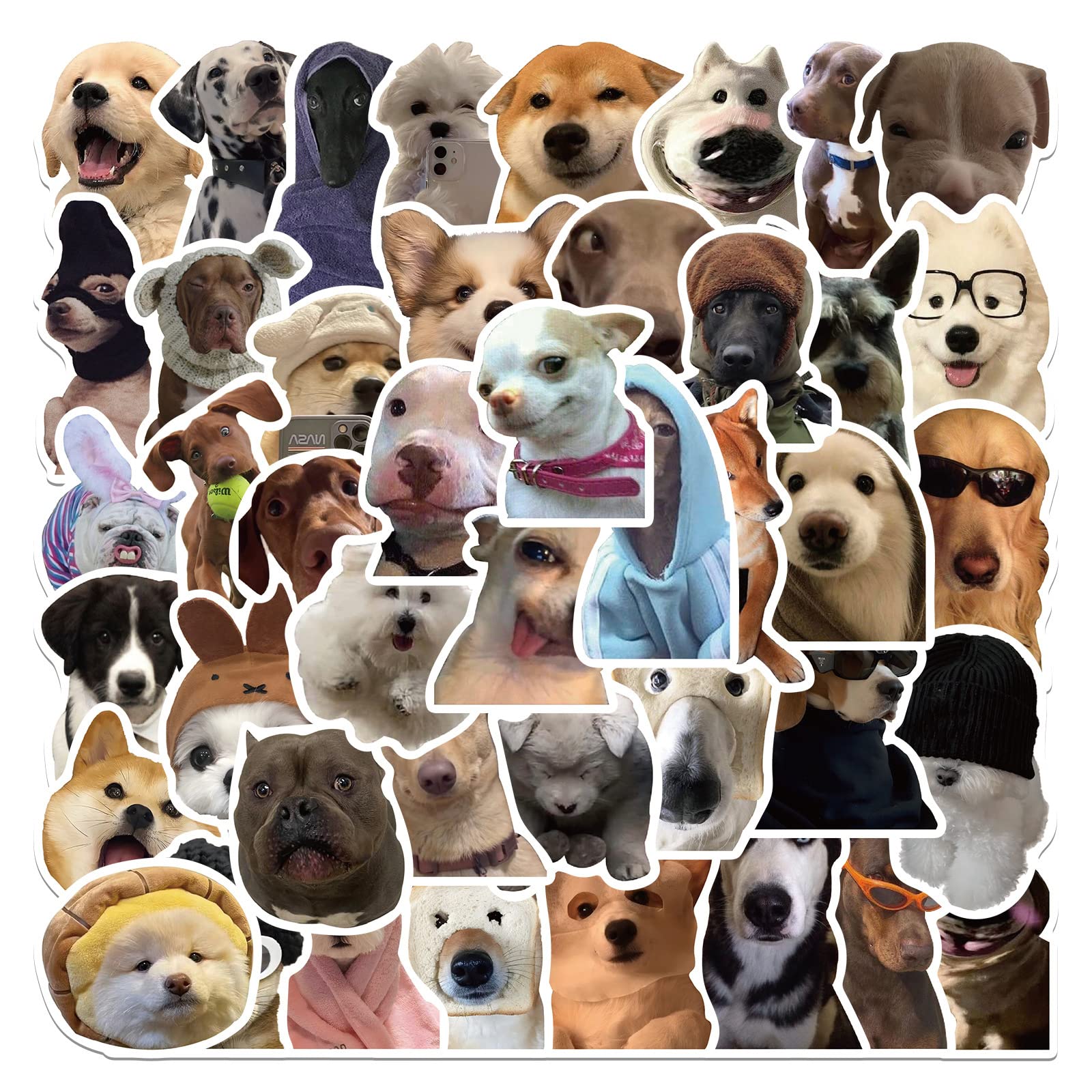 50PCS Cute Puppy Stickers - Waterproof Vinyl Dog Lover Stickers for Kids, Teens & Adults - Perfect for Water Bottles, Laptops, Journals & DIY Crafts (Dog-Themed Gift Idea)
