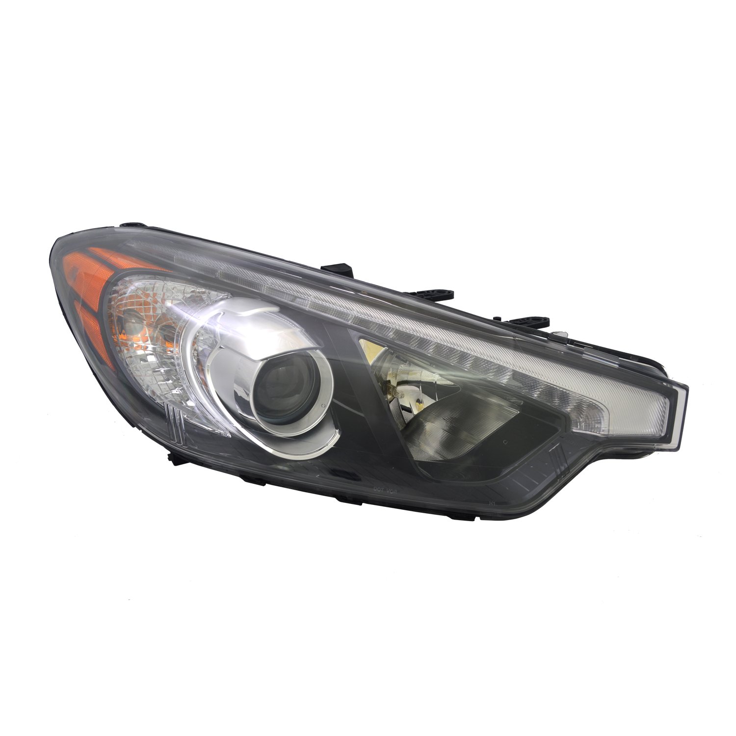 TYC Right Headlight Assembly Compatible with 2014-2015 Kia Forte - Replacement Headlamp for Improved Night Driving Safety