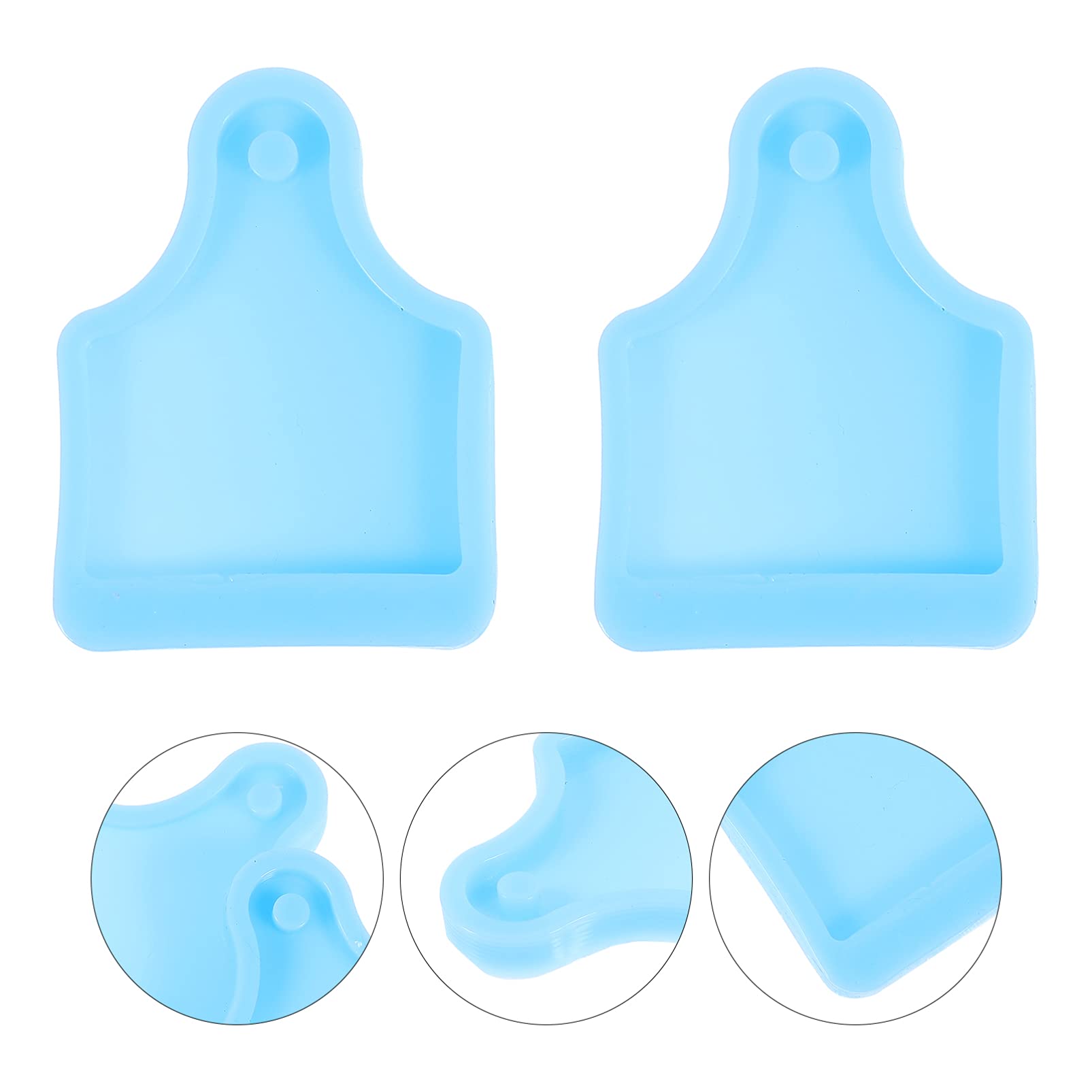 Hemoton 2-Pack Silicone Keychain Molds for DIY Crafting - Pendant & Keychain Making Kit - Reusable Handmade Jewelry Molds for Resin, Epoxy, Polymer Clay - Perfect for DIY Gifts, Party Favors & Craft Projects