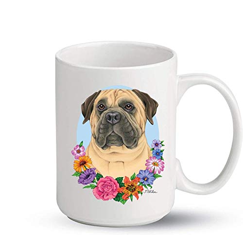 Bull Mastiff Dog Breed Ceramic Coffee Mug 15oz - Best Gift for Dog Lovers, Perfect for Home, Office & Outdoor Use