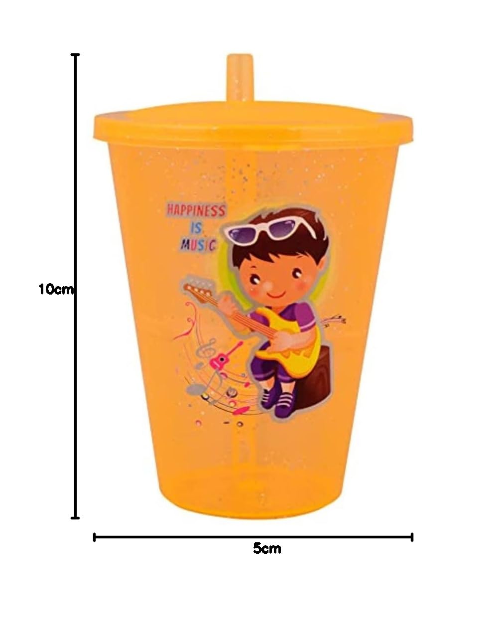 **Tekzie 4-Pack Kids Acrylic Sipper Cups with Lids - Leak-Proof, BPA-Free for Water, Milk & Juice - Travel, School & Home Use (Multicolor)**