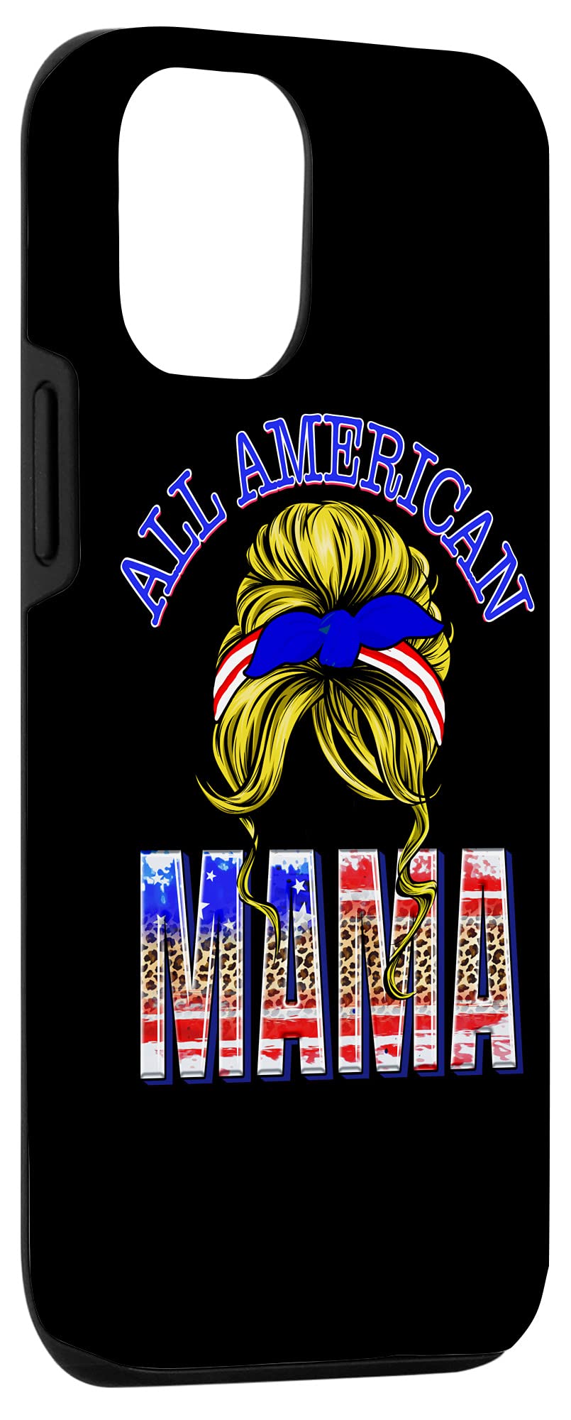 iPhone 12/12 Pro Patriotic American Flag Phone Case for Women - 4th of July Independence Day Accessory - Perfect for Summer BBQs, Beach Days & Messy Bun Mom Style