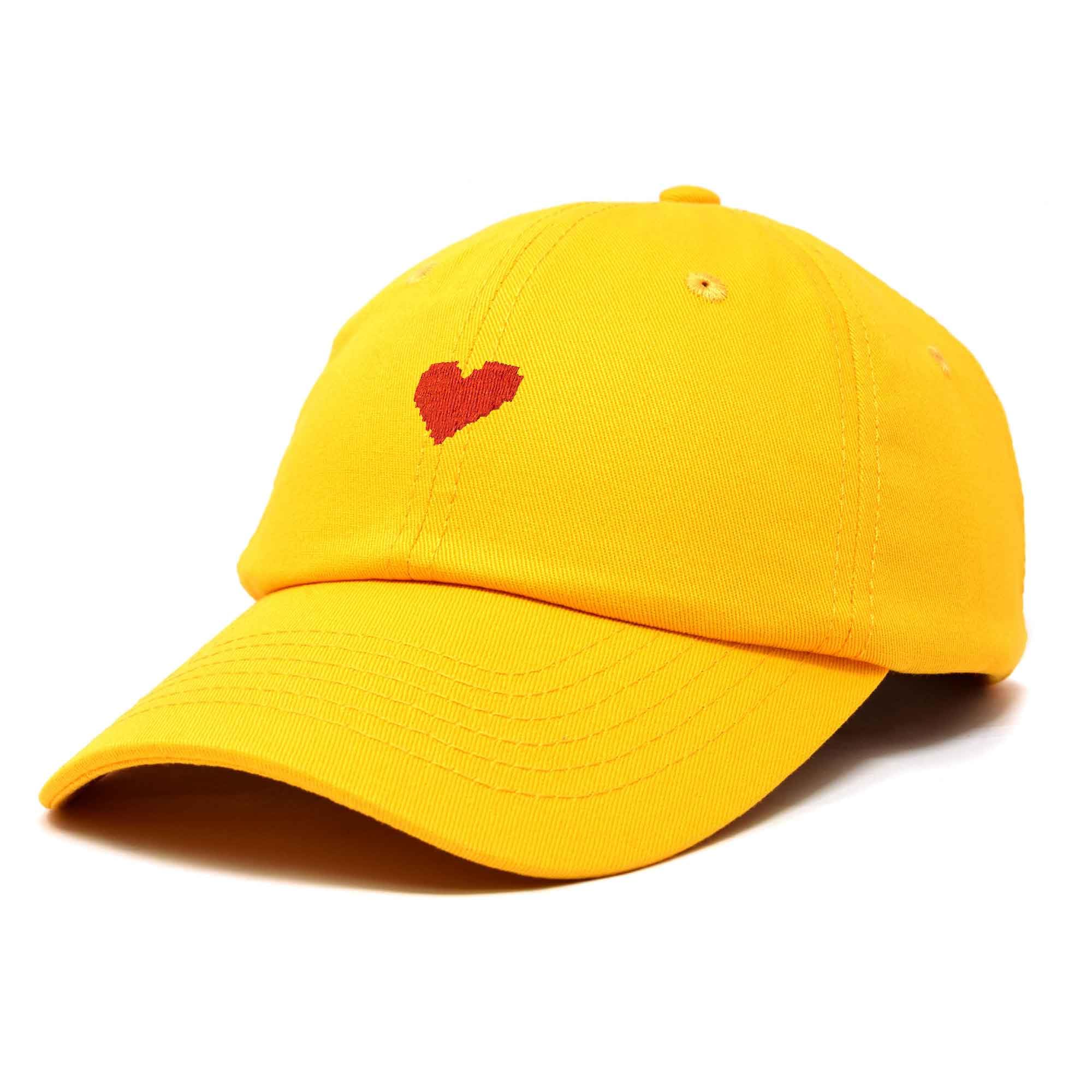 DALIX Pixel Heart Embroidered Cotton Dad Hat for Women - Valentine's Day Gift, Casual Fashion Accessory for Outdoor Activities, Dates, and Everyday Wear