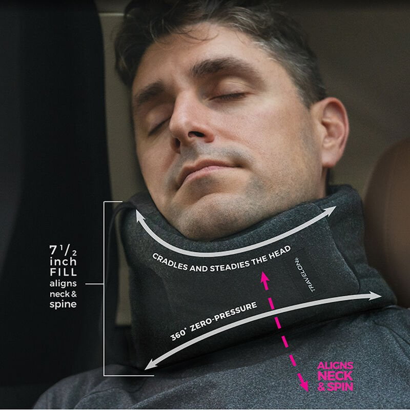 Travelon Somniwrap Travel Pillow - Ultra Soft Neck Support for Airplane, Car & Train Rides - Perfect for Long Flights, Road Trips & Commuting