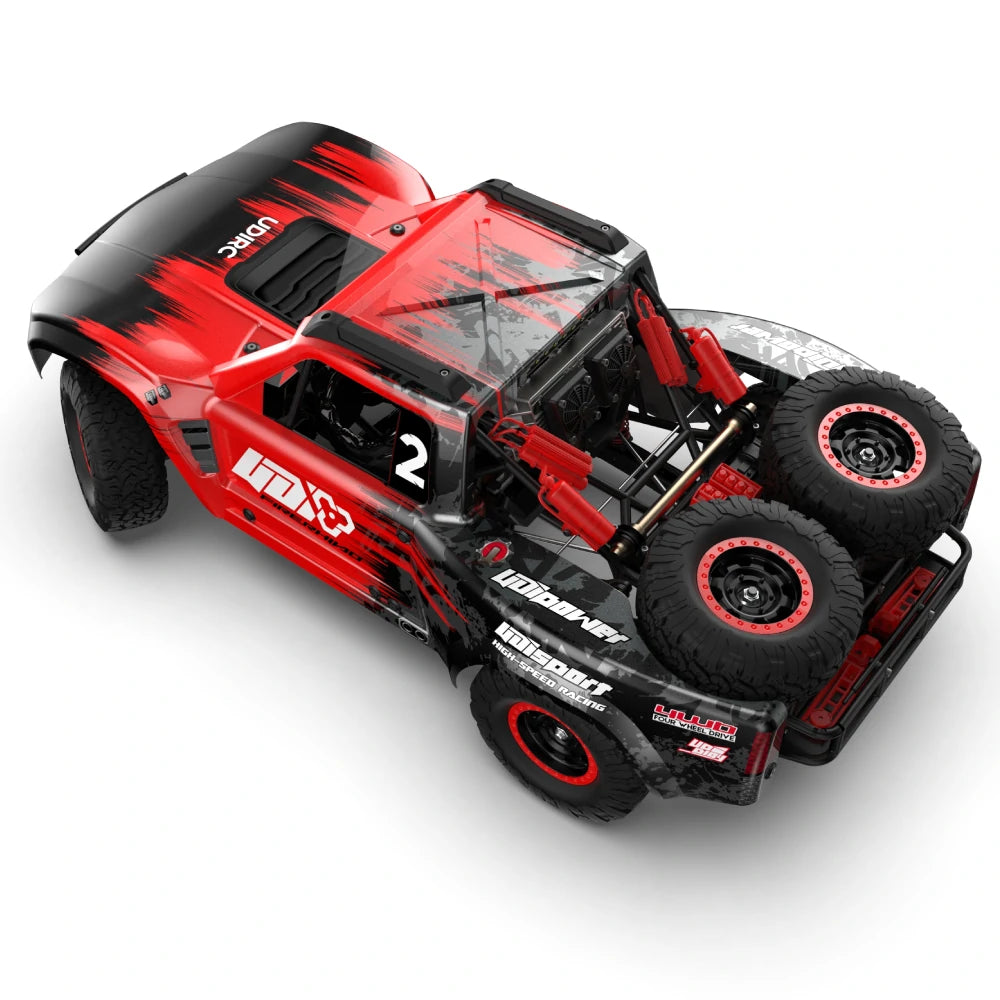 UDIRC 1002SE V2 1/10 Scale 4WD Brushless RC Truck - 60km/h High Speed, LED Lights, Gyro Stabilizer, All Terrain Off Road Remote Control Car for Adults & Kids - Perfect for Backyard Racing, Off-Road Adventures & RC Hobby Enthusiasts