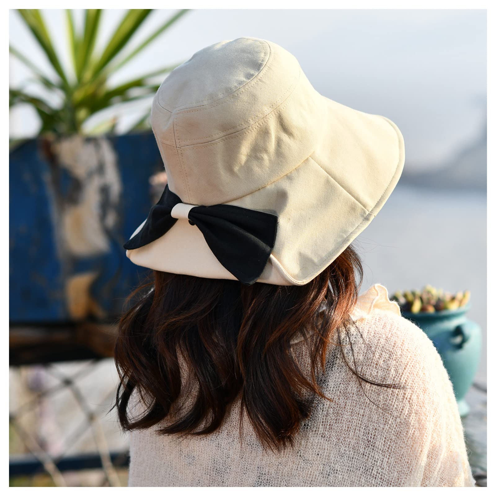 Andiker Wide Brim Sun Hat for Women - UPF 50+ UV Protection Packable Bucket Hat, Foldable Travel & Beach Hat for Outdoor, Fishing, Gardening, Hiking - Adjustable Chin Strap