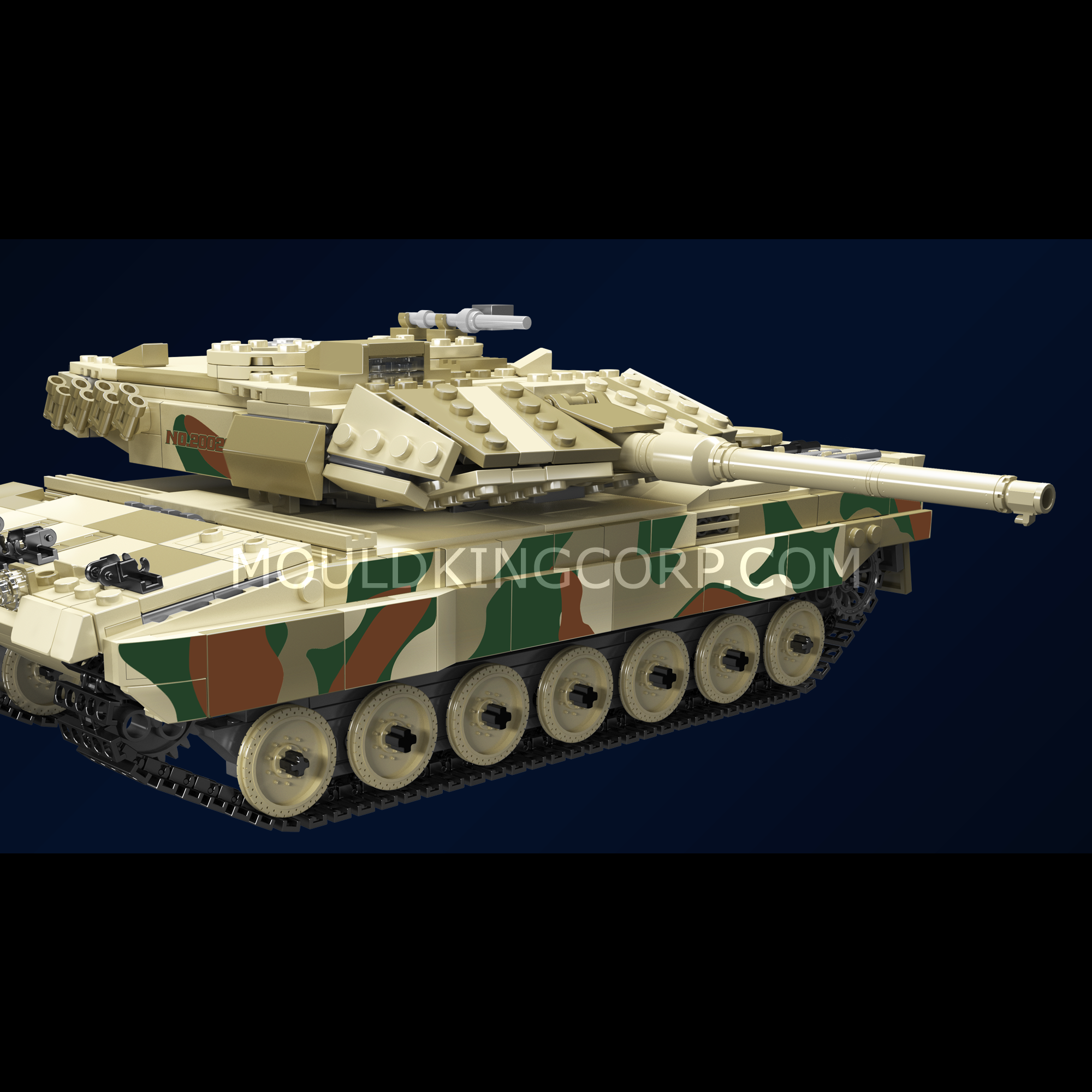 Mould King 20020S Remote Control LEGO-Compatible Tank Building Kit - 1100 Piece Military Model Set for Adults & Teens | STEM Toy Gift for Tank Enthusiasts | Battle Simulation & Collectible Display