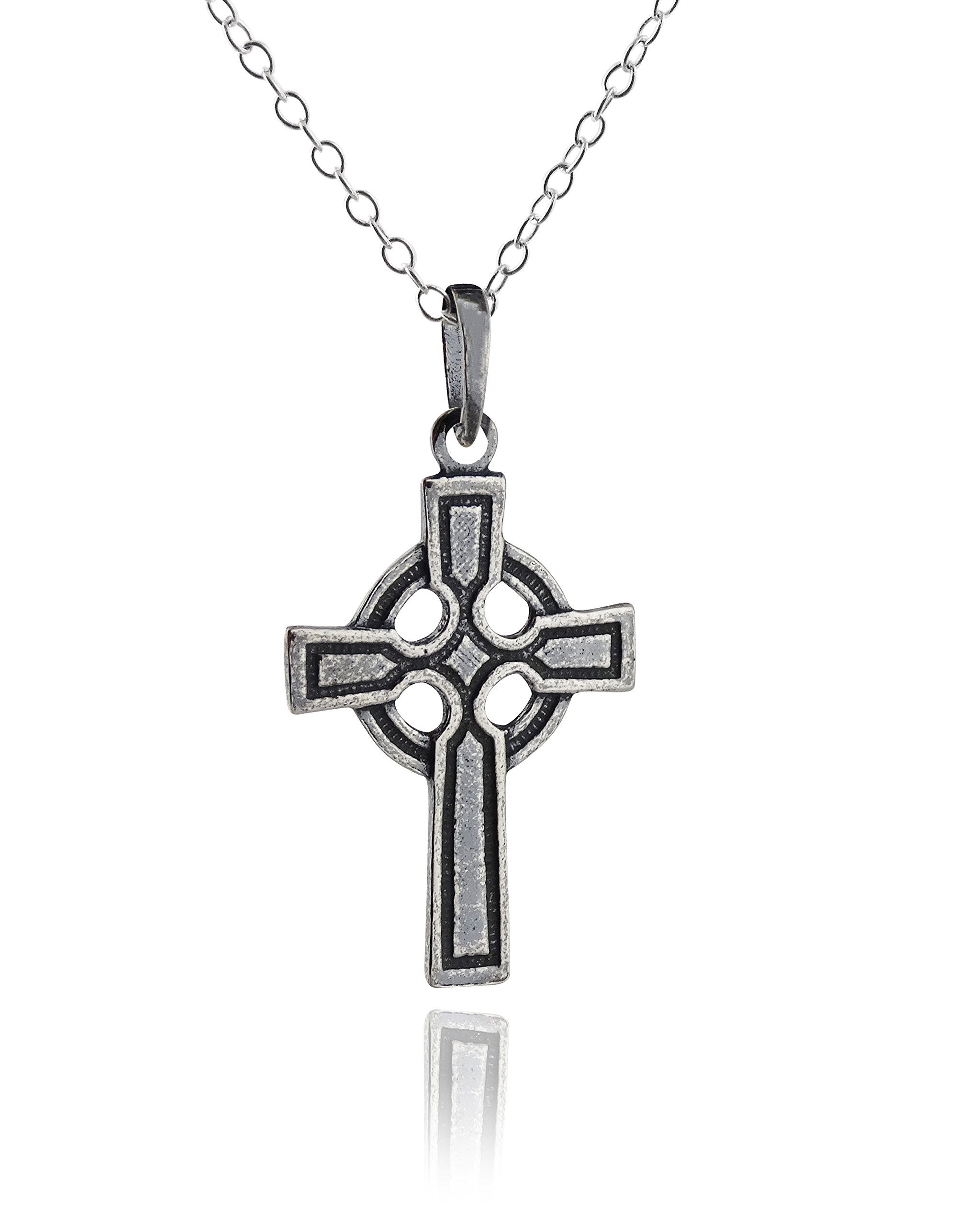 Celtic Style Sterling Silver Necklace for Women - Elegant Irish Knot Pendant Jewelry Gift for Her | Perfect for St. Patrick's Day, Weddings & Special Occasions