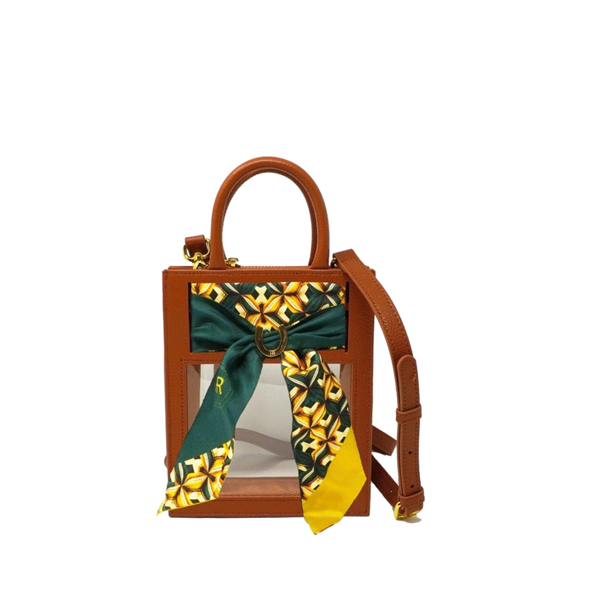 Hampton Road Mini Calista Clear Crossbody Bag with Twilly Scarf - Perfect for Concerts, Festivals, and Travel