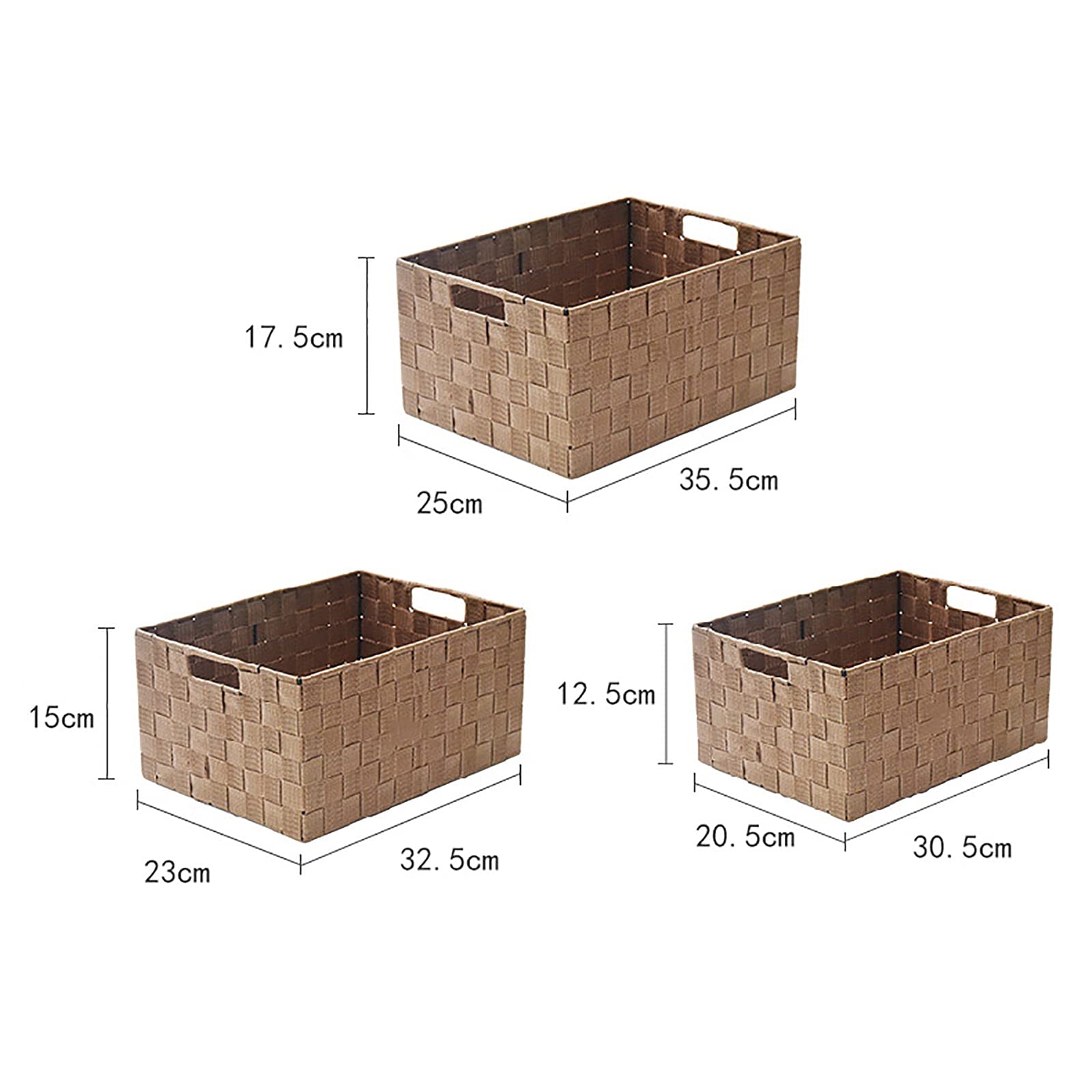 Fabric Storage Basket - Nylon Woven Organizer Box for Books, Clothes & Home Organization (30.5×20.5×12.5cm) | Perfect for Dorm, Closet, Office & Kids Room Storage Solutions