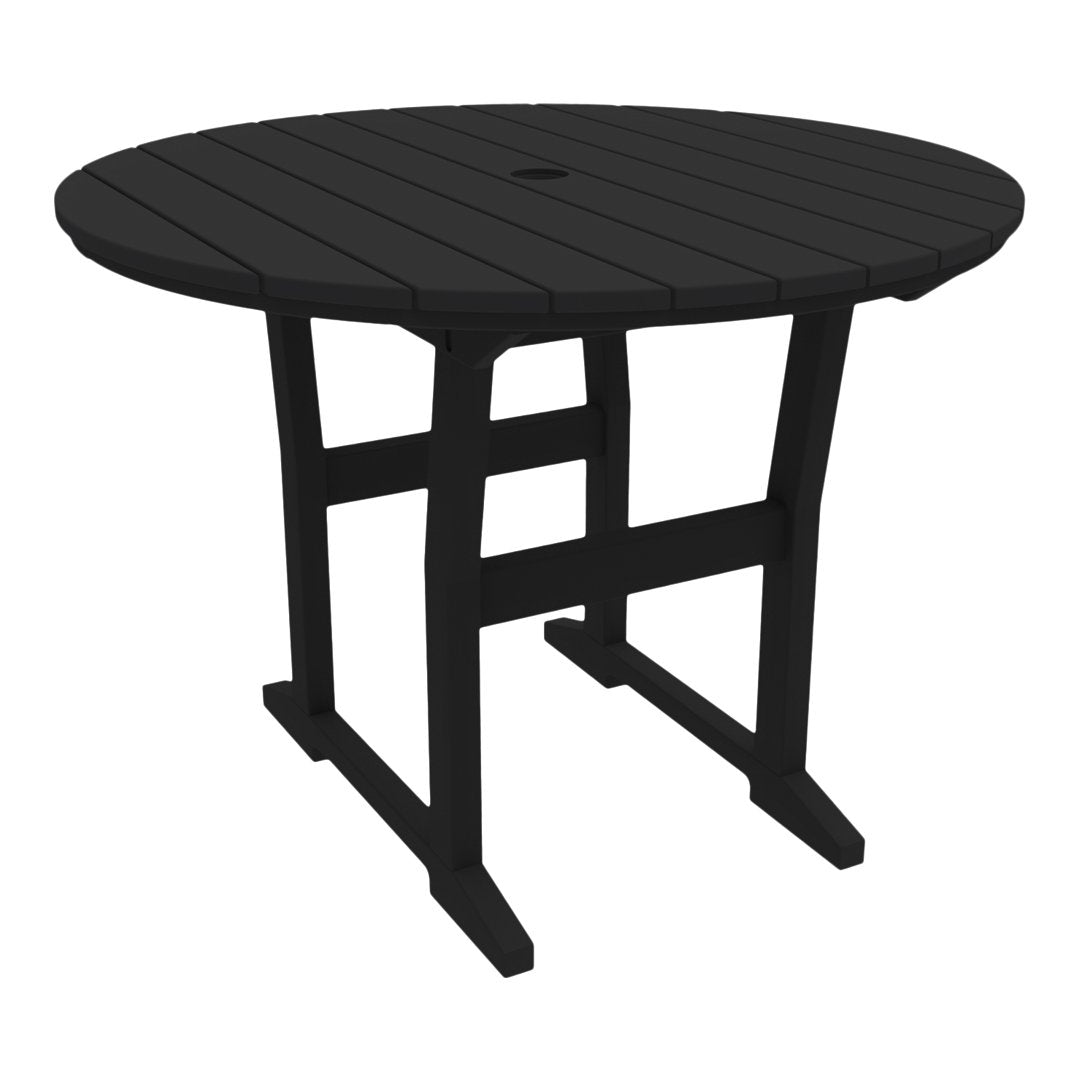 Coastline Cafe Round Dining Table - 36 Inch Modern Kitchen Table for Small Spaces, Breakfast Nook & Apartment - Perfect for Coffee Shops, Restaurants & Home Decor