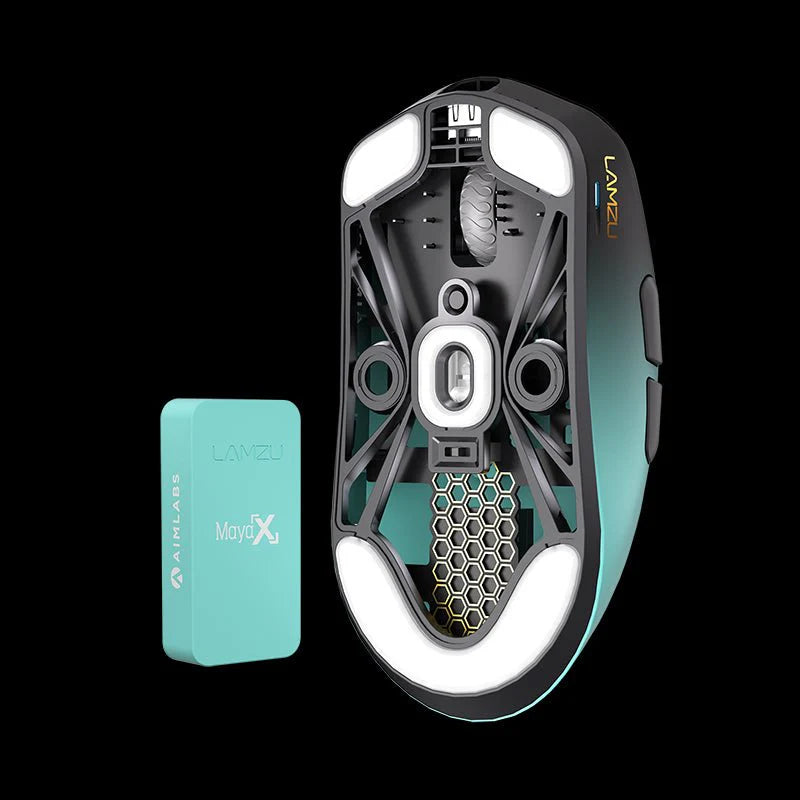 Lamzu Maya X 8K Wireless Gaming Mouse - Ultra Lightweight 55g, Ergonomic Design, 8K Polling Rate for Competitive Esports - Perfect for FPS, MOBA & Battle Royale Games