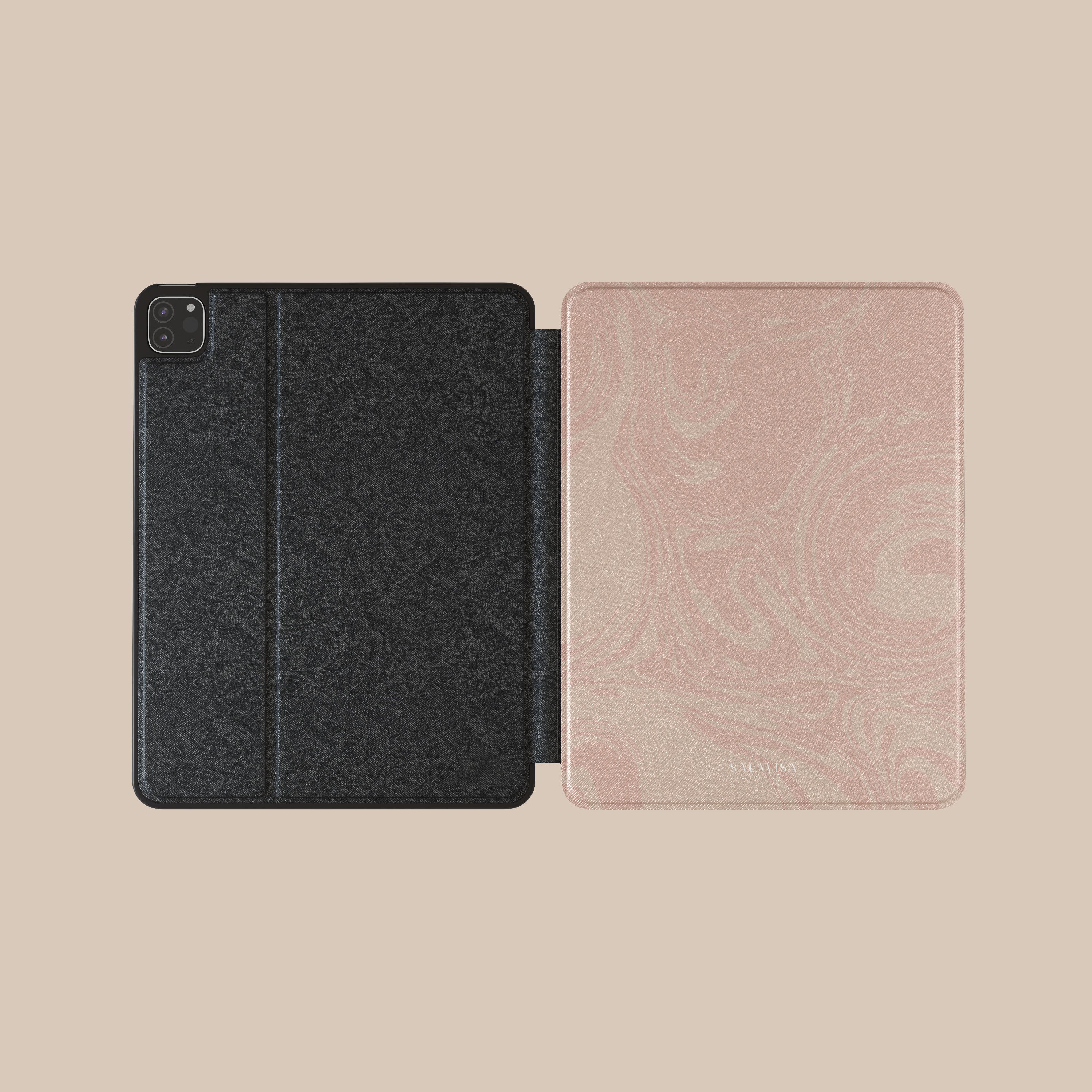 Elegant Rose Swirl iPad Case - Slim Protective Cover for iPad Air/Pro, Soft TPU Shockproof Shell with Precise Cutouts - Perfect for Work, Travel & Home Use