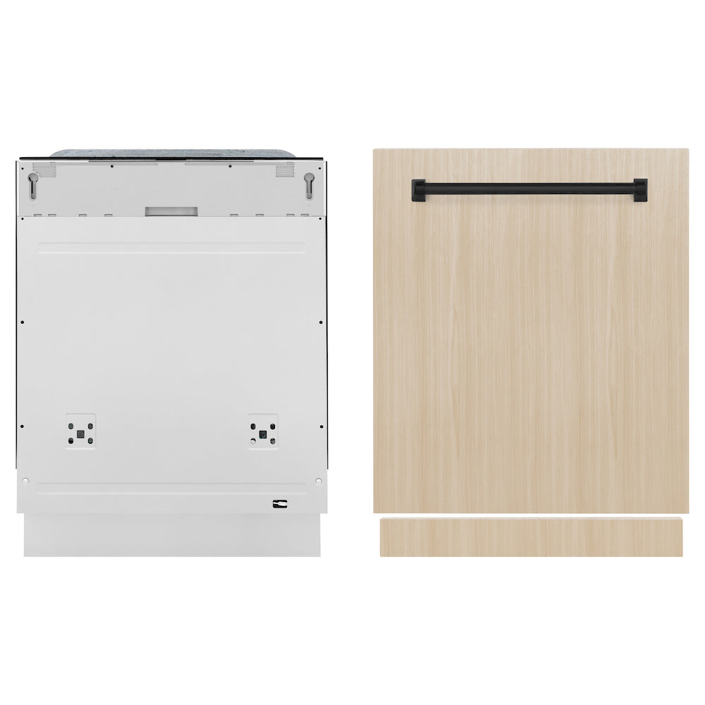 ZLINE Autograph Edition 24 Inch Monument Series Dishwasher - 3rd Rack, Top Touch Control, Tall Tub, Custom Panel Ready with Matte Black Handle, 45dBa Ultra Quiet (DWMTZ 24 MB) - Perfect for Modern Kitchens and Open Concept Homes