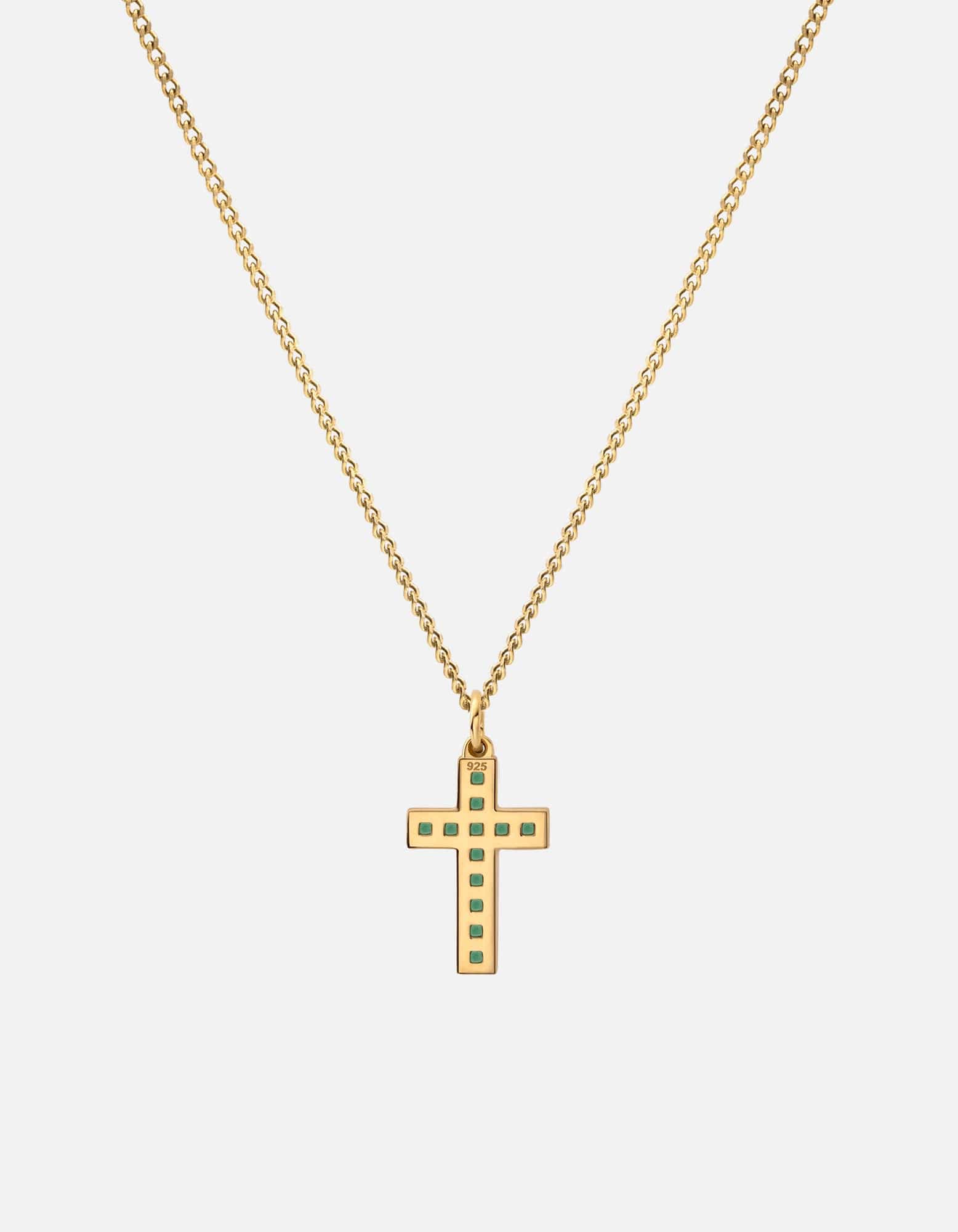 Elegant Cross Agate Necklace in Gold Vermeil - Perfect for Gifts, Daily Wear & Special Occasions