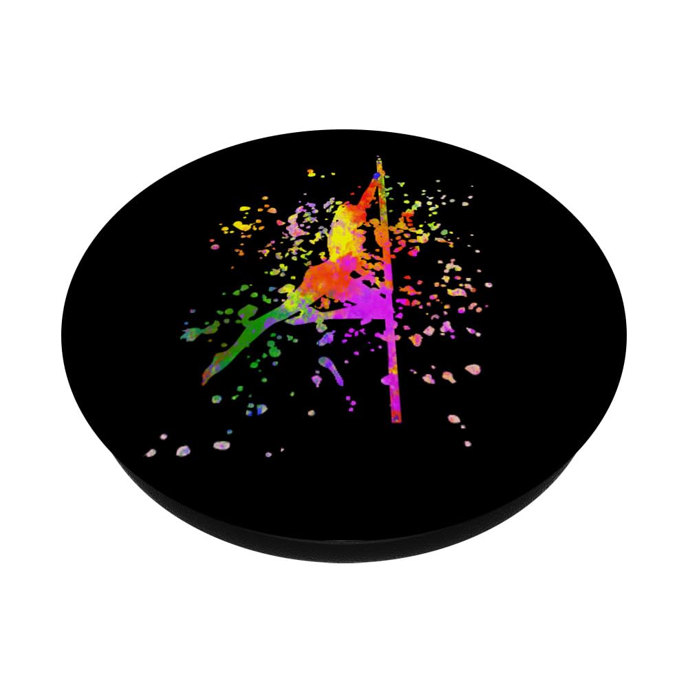 Poledance Bar - Pole Dance Fitness Grip for Women with Paint Splatter Design | Standard PopGrip | Perfect for Pole Dancing, Home Workouts & Phone Accessories