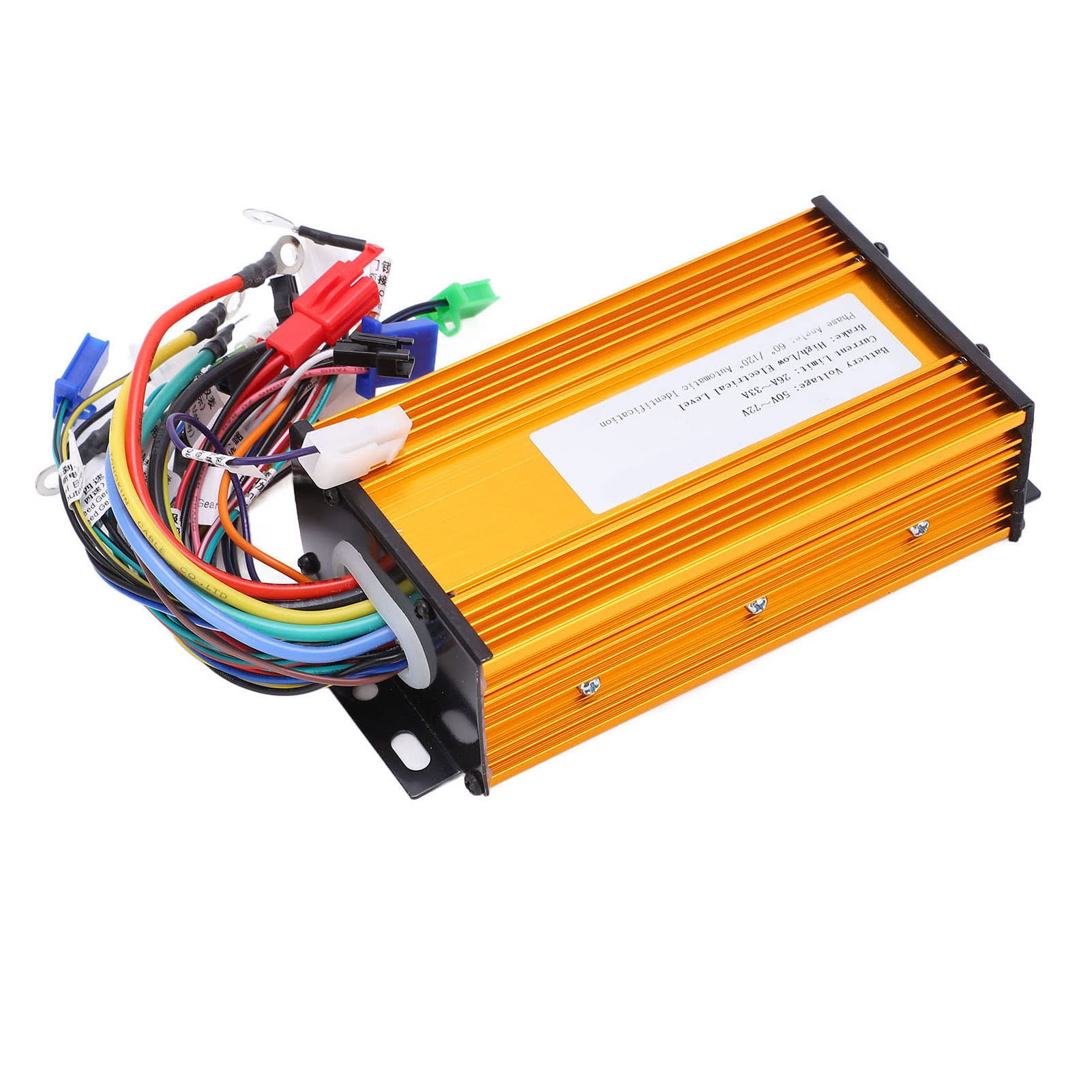 Brushless Speed Controller for Electric Bikes - 12 Tube Rut Design, Aluminum Alloy, 3 Modes (50V-72V) - Perfect for Small Electric Tricycles, E-Bike Upgrades & DIY Projects