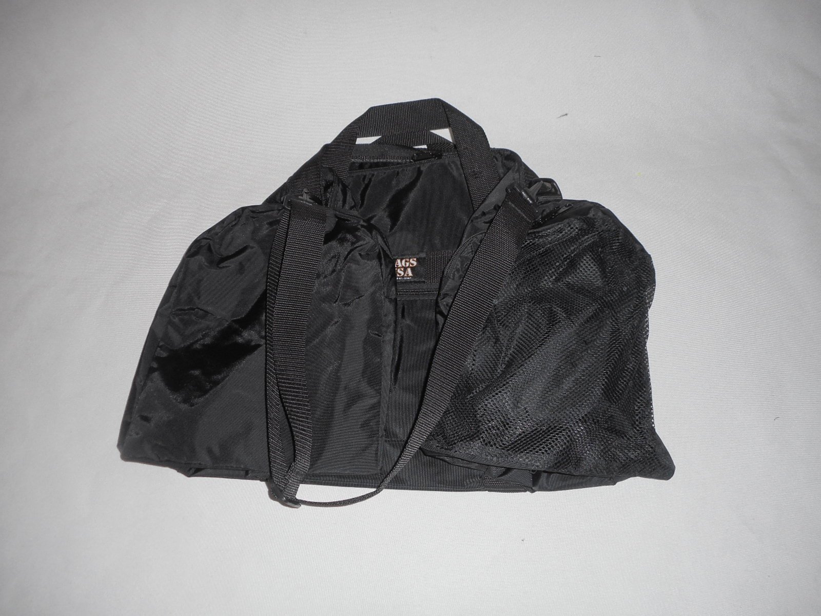 Premium Waterproof Duffle Bag with Wet/Dry Compartment & Mesh Front Pocket - Made in USA (Black) - Ideal for Gym, Travel & Outdoor Adventures