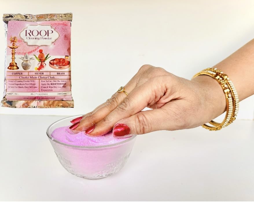 Natural Metal Cleaner Powder for Copper, Silver & Brass - 200g | Safe & Effective Tarnish Remover for Jewelry, Coins & Antiques | Perfect for Home & Professional Use