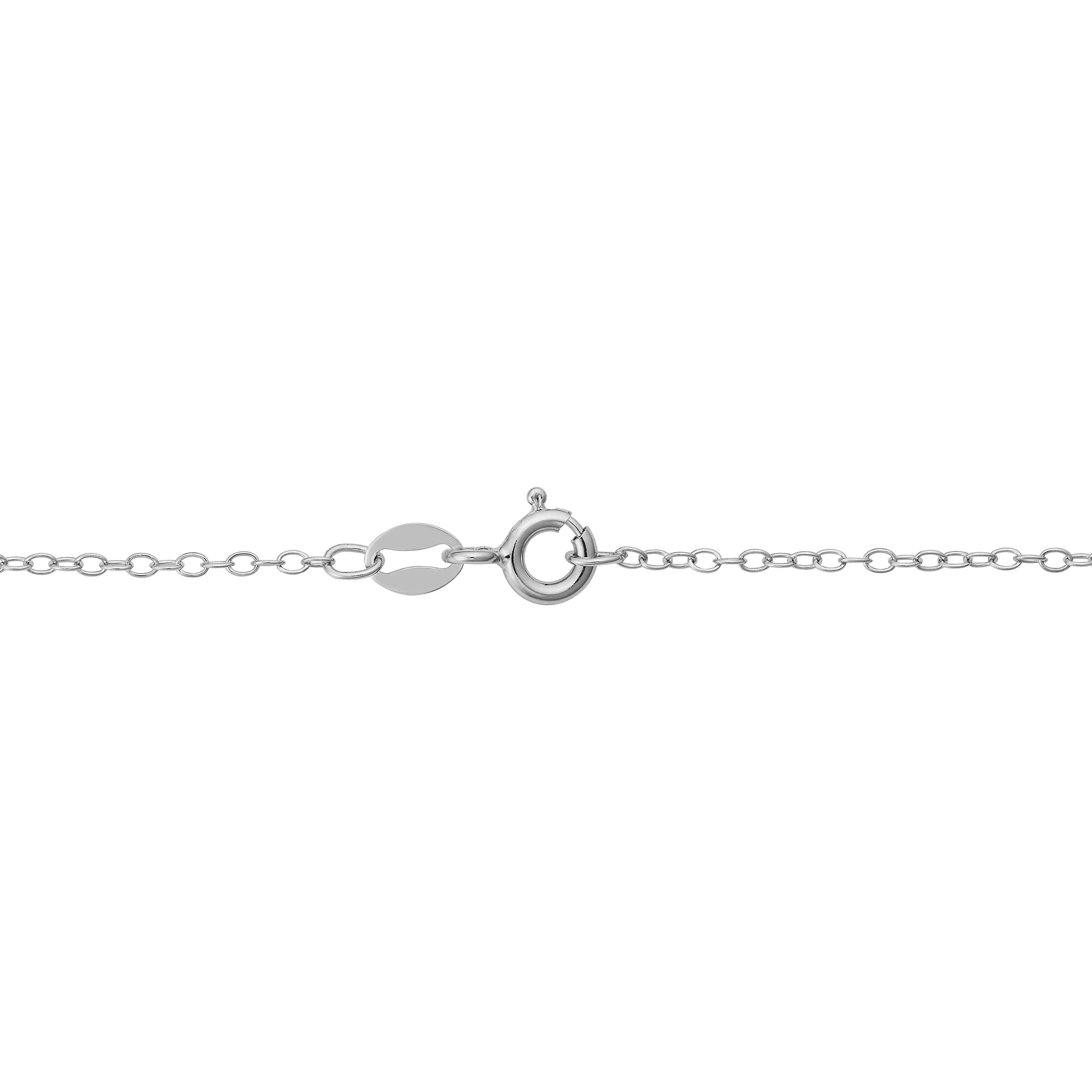 Sterling Silver Diamond Accent Birthstone Heart Pendant Necklace - 18 Inch Genuine Jewelry for Women, Gift for Her - Perfect for Valentine's Day, Anniversary, Birthday & Special Occasions