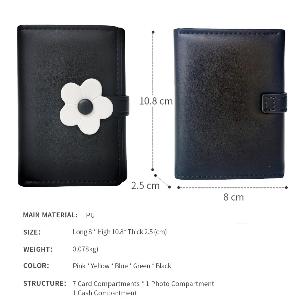 MEISEE Tri-Fold Floral Wallet for Women & Girls - Stylish Cash, Card Holder with ID Window & Coin Purse | Perfect for Everyday Use, School, Work & Travel