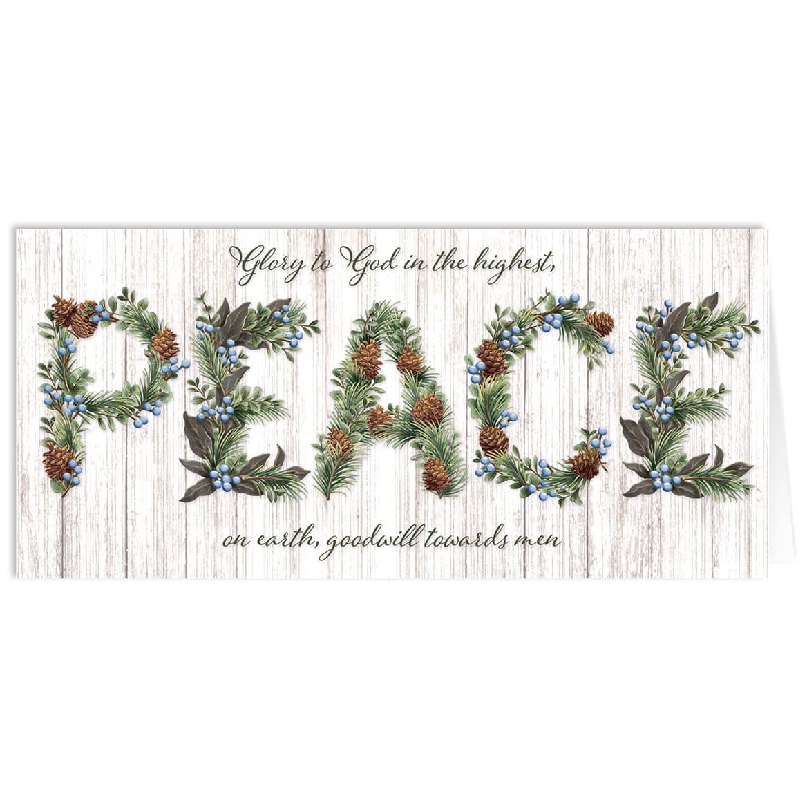 Fox Valley Traders Personalized Heavenly Peace Christmas Card Set of 20 - Custom Name & Message on Card & Envelope - Perfect for Holiday Greetings, Family & Friends