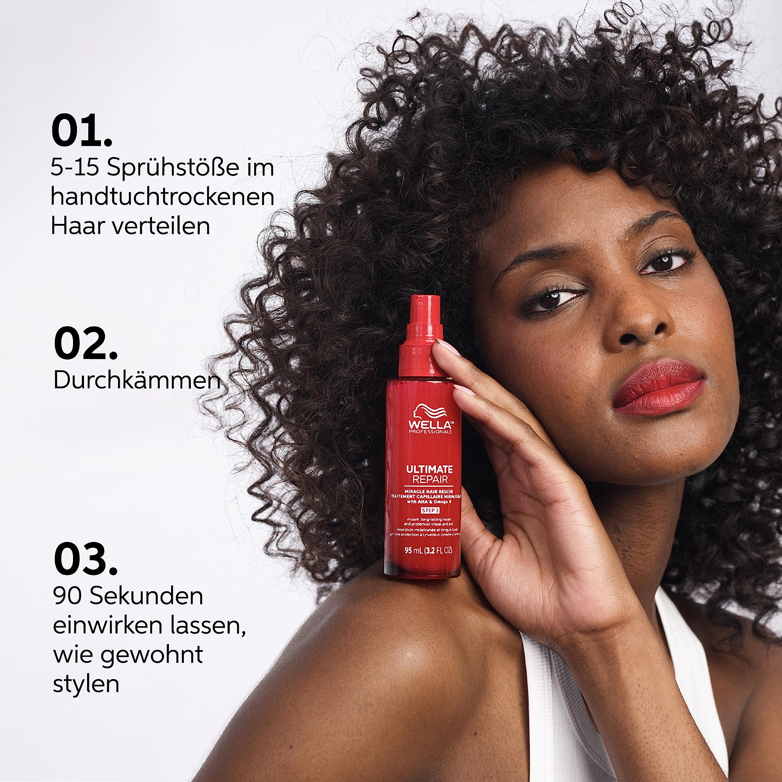 Wella Professionals Ultimate Repair Miracle Hair Rescue Serum – 90 Sec Repairing Leave-In Treatment – Anti-Frizz & Anti-Split Ends Detangling Spray – 95ml – Perfect for Damaged Hair & Quick Salon-Quality Results at Home