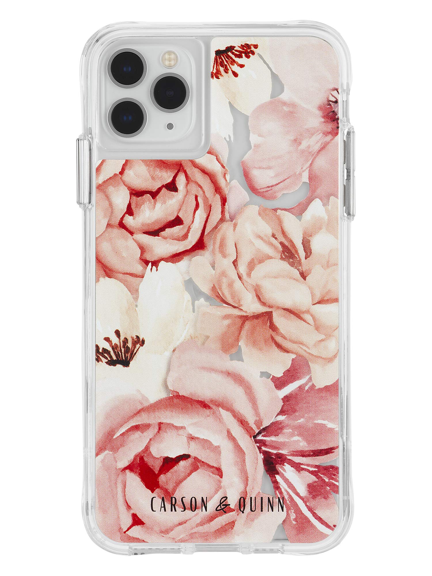 Carson & Quinn Watercolor Flowers Phone Case for iPhone 11 Pro Max/Xs Max - Slim Protective Cover with Artistic Floral Design - Perfect for Everyday Use, Travel & Gift Giving