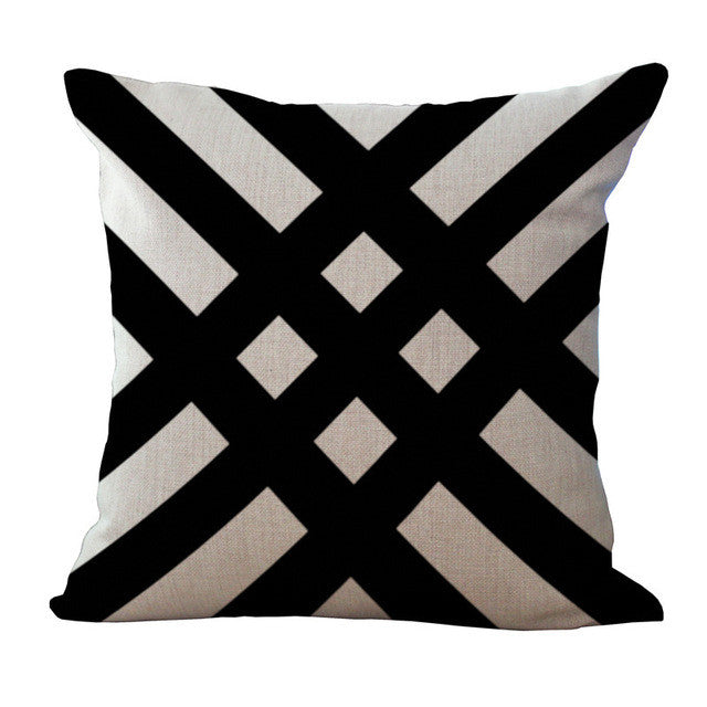 Stylish Black and White Abstract Pillow Cases - Soft & Breathable Bedding for Home Decor, Living Room, Bedroom - Perfect for Modern & Minimalist Interiors