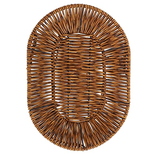 iplusmile Woven Storage Basket - Natural Fiber Oval Organizer for Snacks, Bread, Fruits | Perfect for Kitchen Counter, Pantry & Living Room Organization