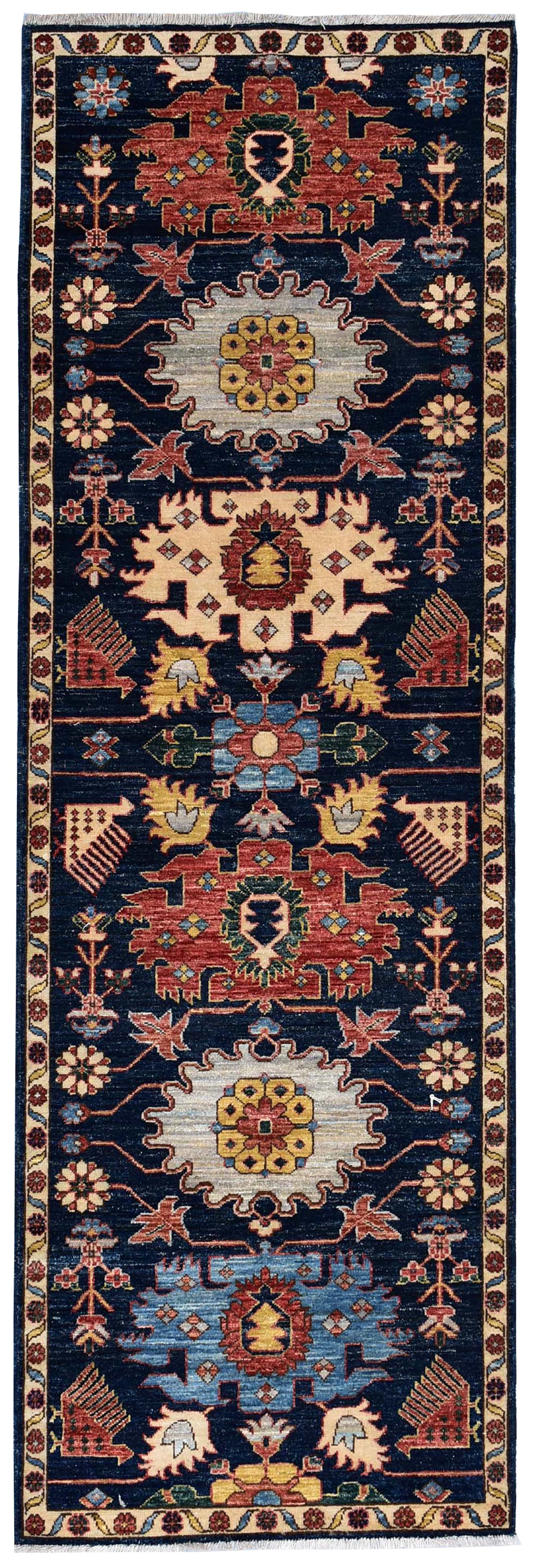 Handwoven Akstafa Tribal Rug J64986 - Authentic Ethnic Home Decor for Living Room, Bedroom & Boho Style Interiors