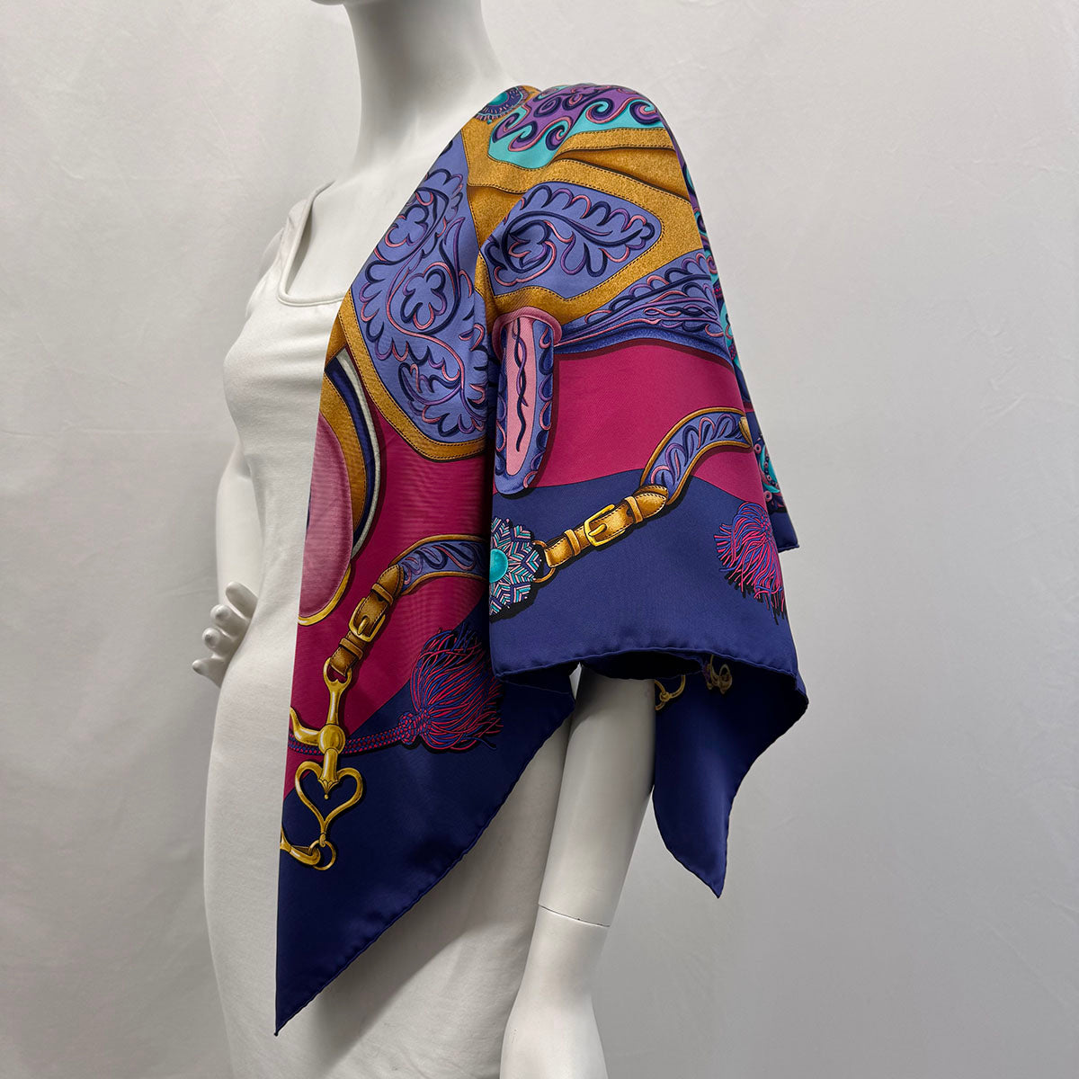 Luxury Hermes Festival Silk Scarf for Women - Elegant Floral Print Fashion Accessory for Parties, Weddings & Special Occasions