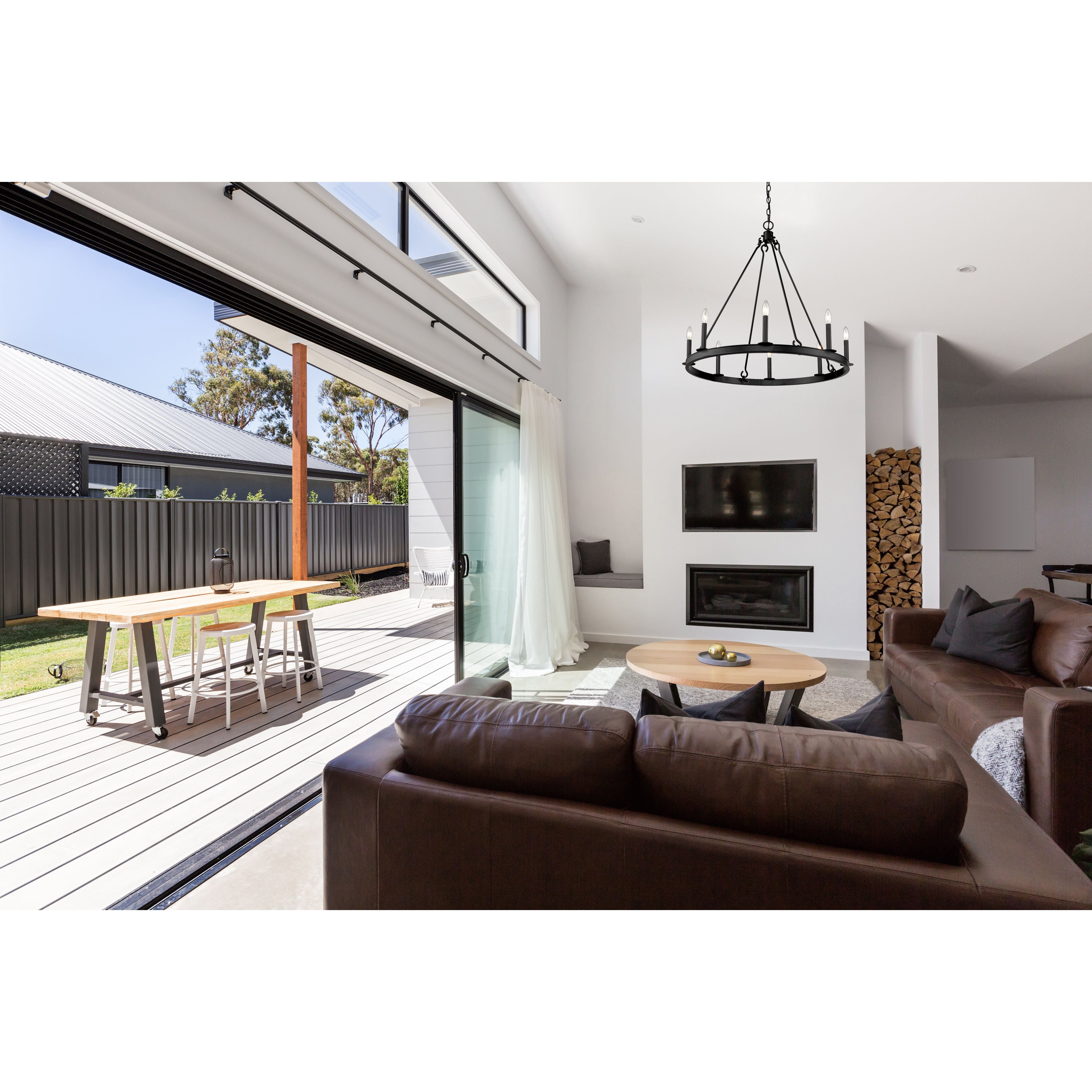 Barclay 8-Light Crystal Chandelier - Modern Elegant Ceiling Light Fixture for Dining Room, Living Room & Bedroom