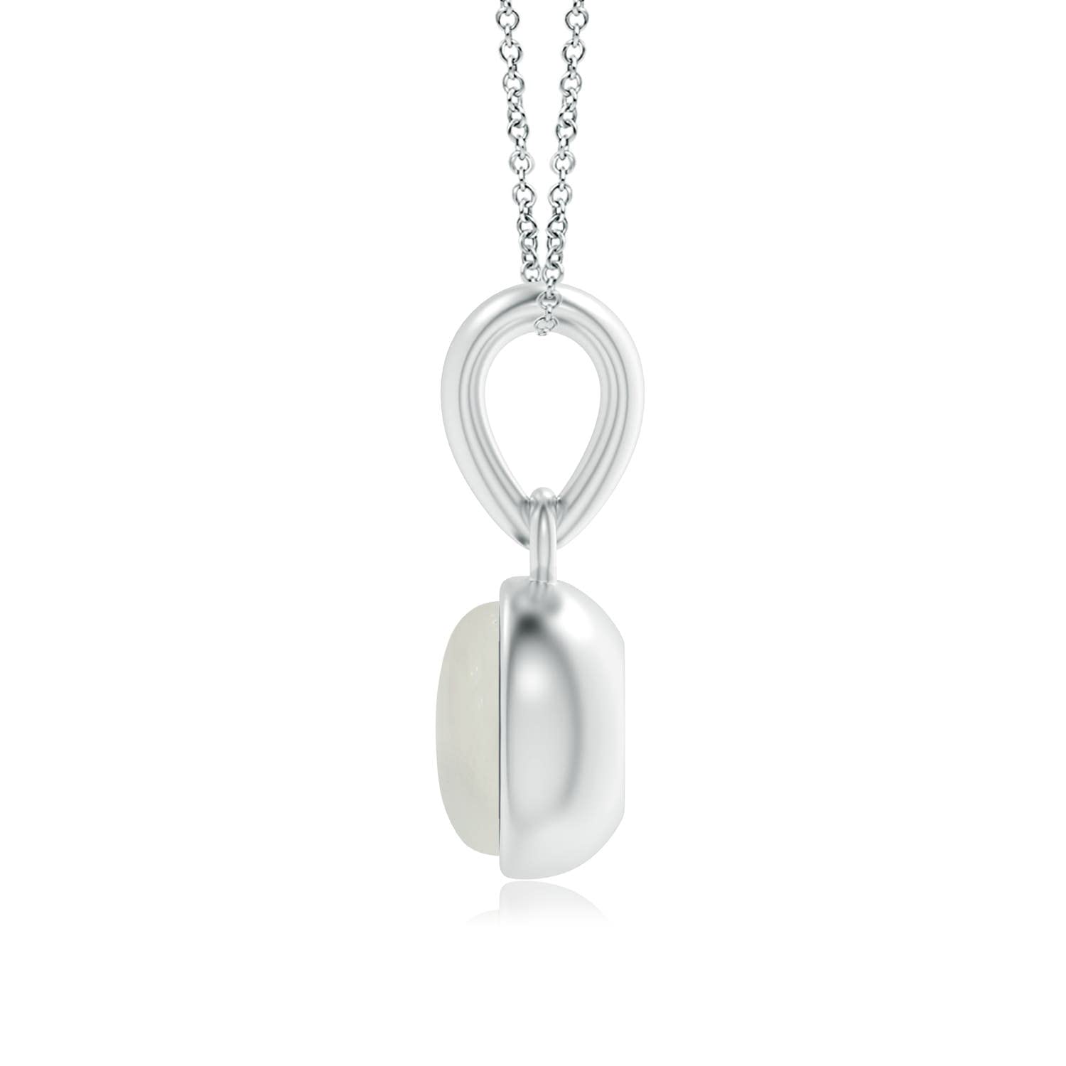 Angara Natural Moonstone Solitaire Pendant Necklace for Women in 14K Solid Gold | Elegant Birthstone Jewelry for Birthday, Engagement, Anniversary & Wedding Gifts | Perfect for Everyday Wear, Date Nights & Special Occasions