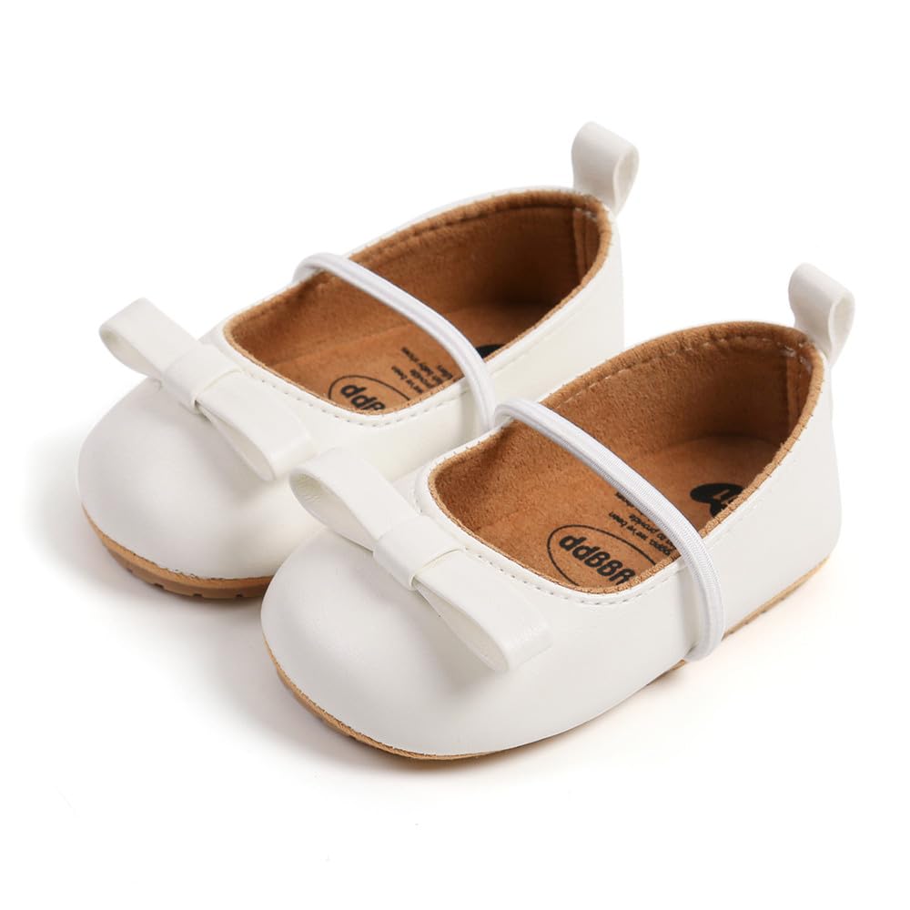 Baby Girl Shoes for Infant & Toddler - Soft Sole Mary Jane Walking Shoes | Princess Style Flat Shoes for Prewalkers & First Steps | Perfect for Weddings, Dresses & Special Occasions