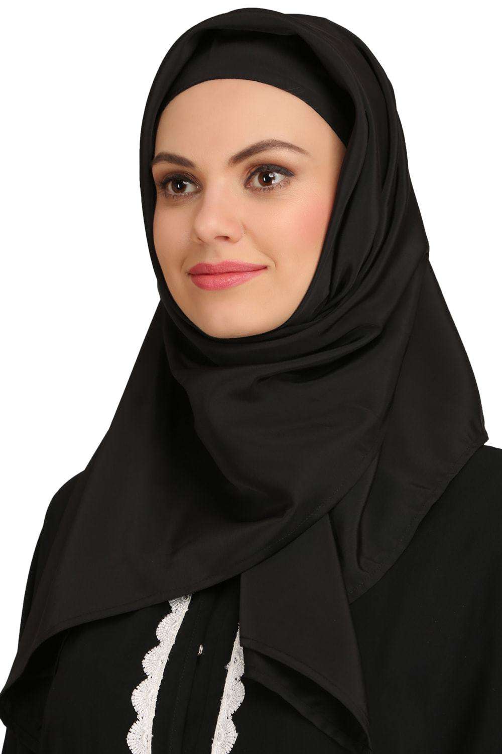 Fatihah Black Nida Front Open Dubai Abaya - Elegant Islamic Dress for Women | Perfect for Prayer, Mosque & Special Occasions